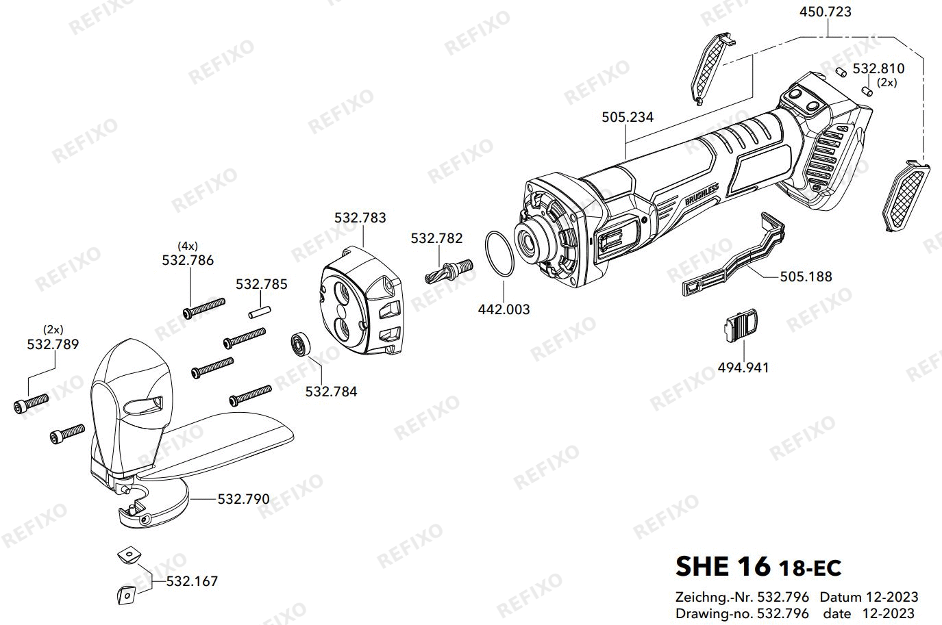 Flex SHE 16 18-EC — схема запчастей