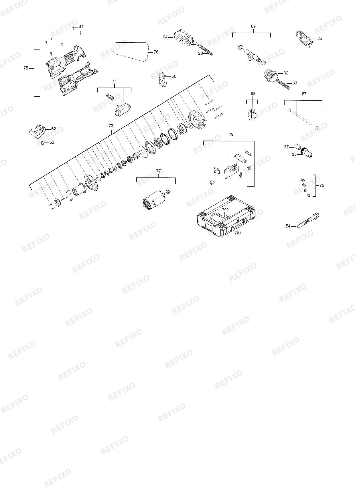 MILWAUKEE M12BPRT 0 4933464404 4000467073 — схема запчастей