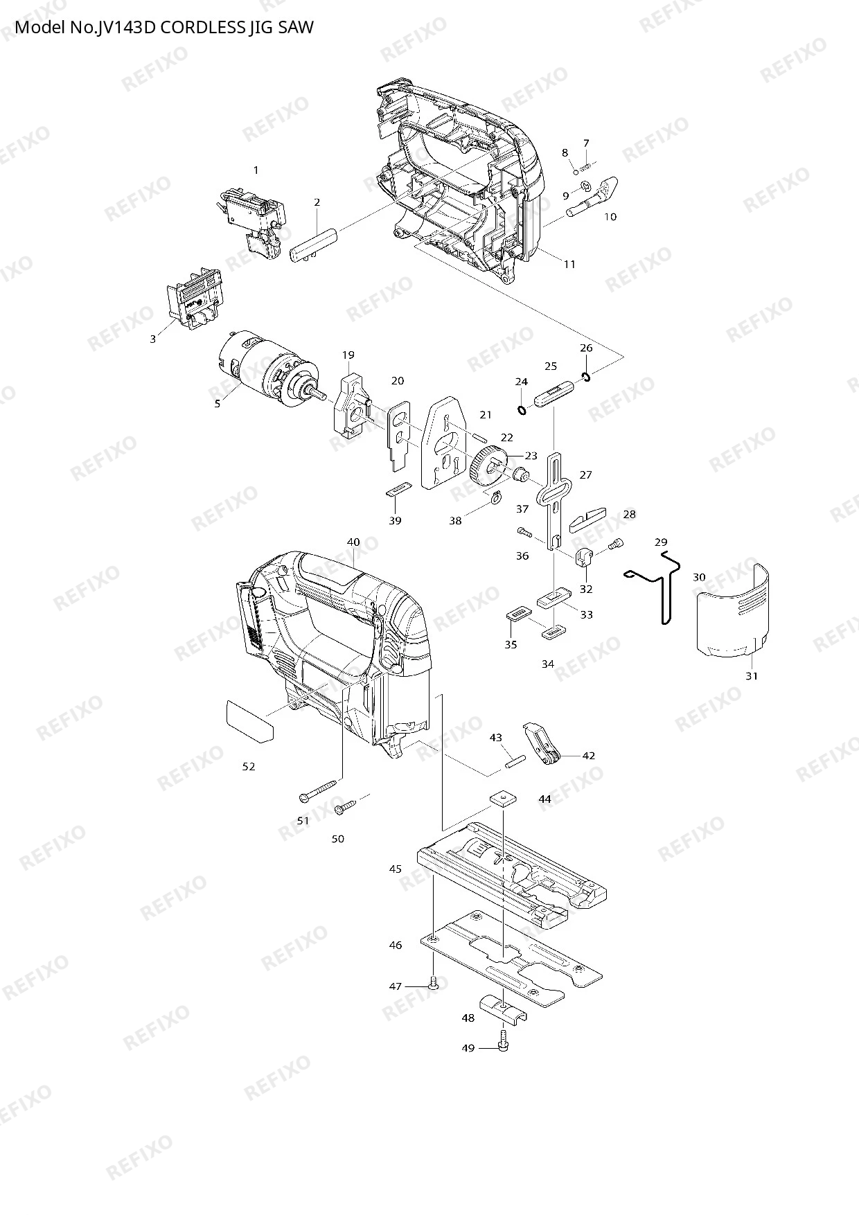 MAKITA JV143D — схема запчастей