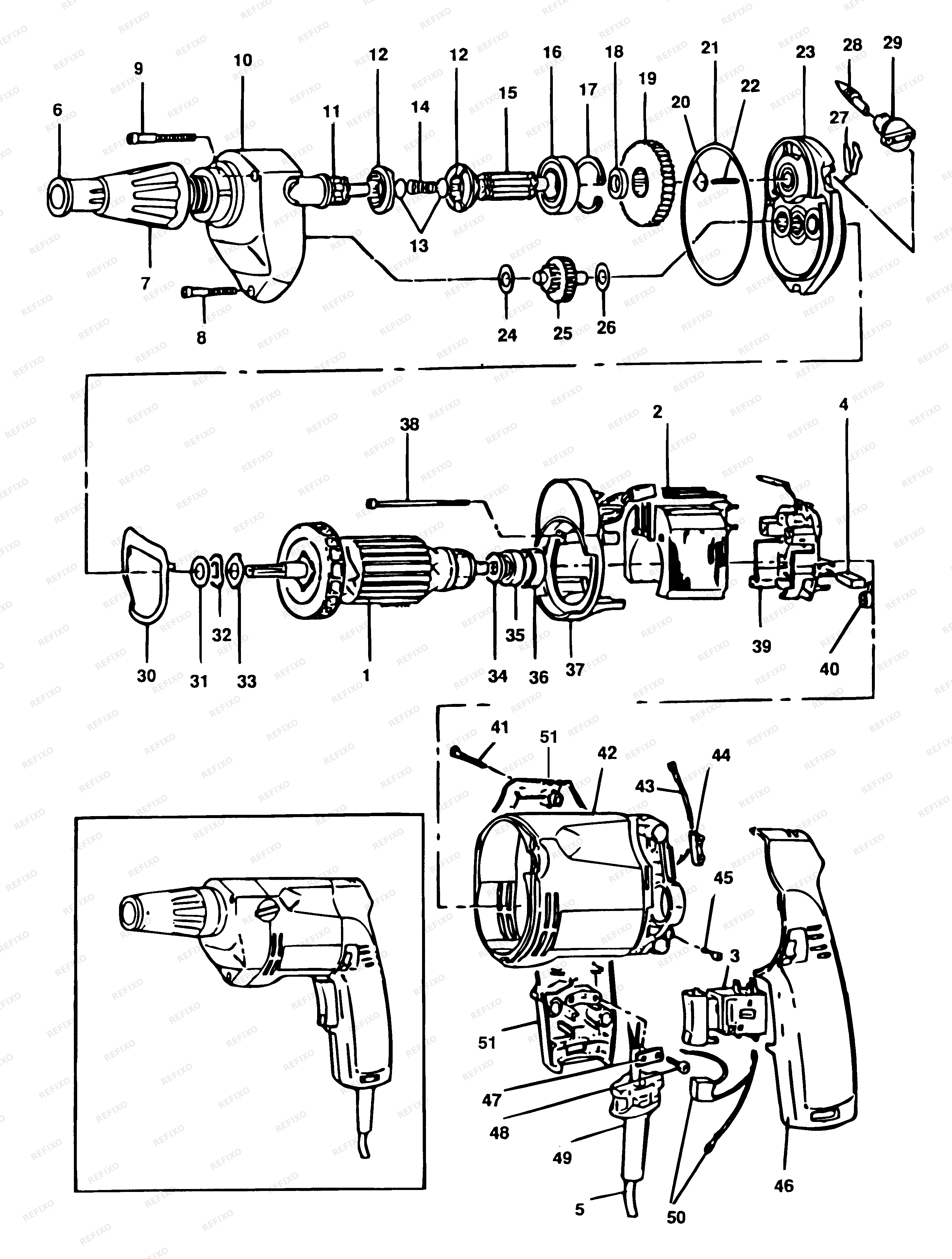 Black&Decker ОТВЁРТКА P7314 — схема запчастей