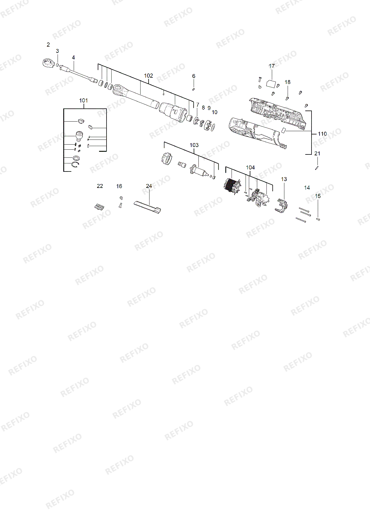 MILWAUKEE M12FHIR38LR 0 4933480791 4000481547 — схема запчастей