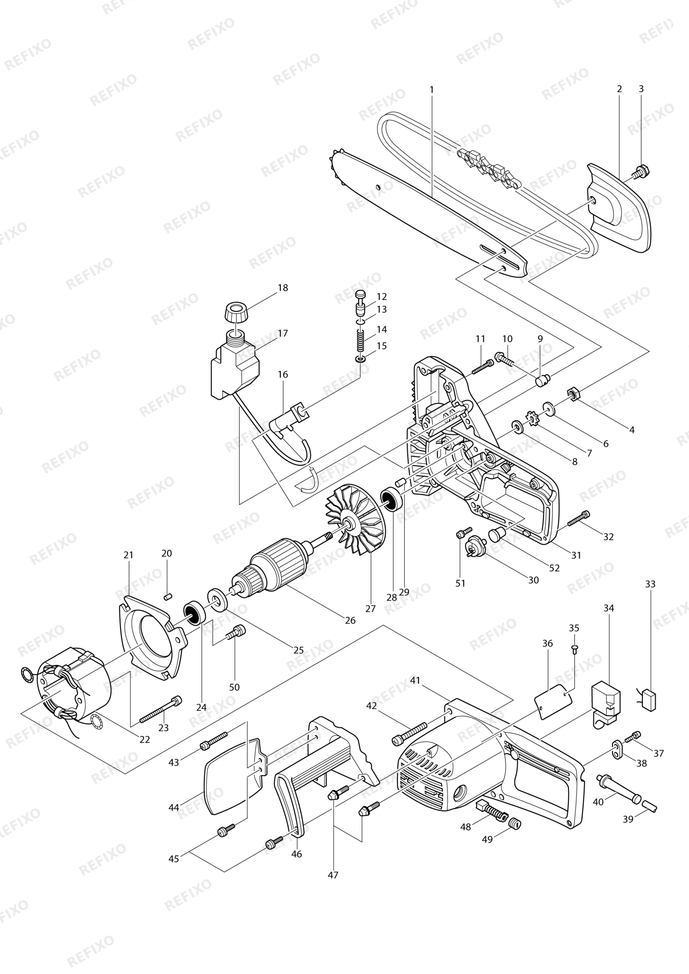 MAKITA 5012B — схема запчастей