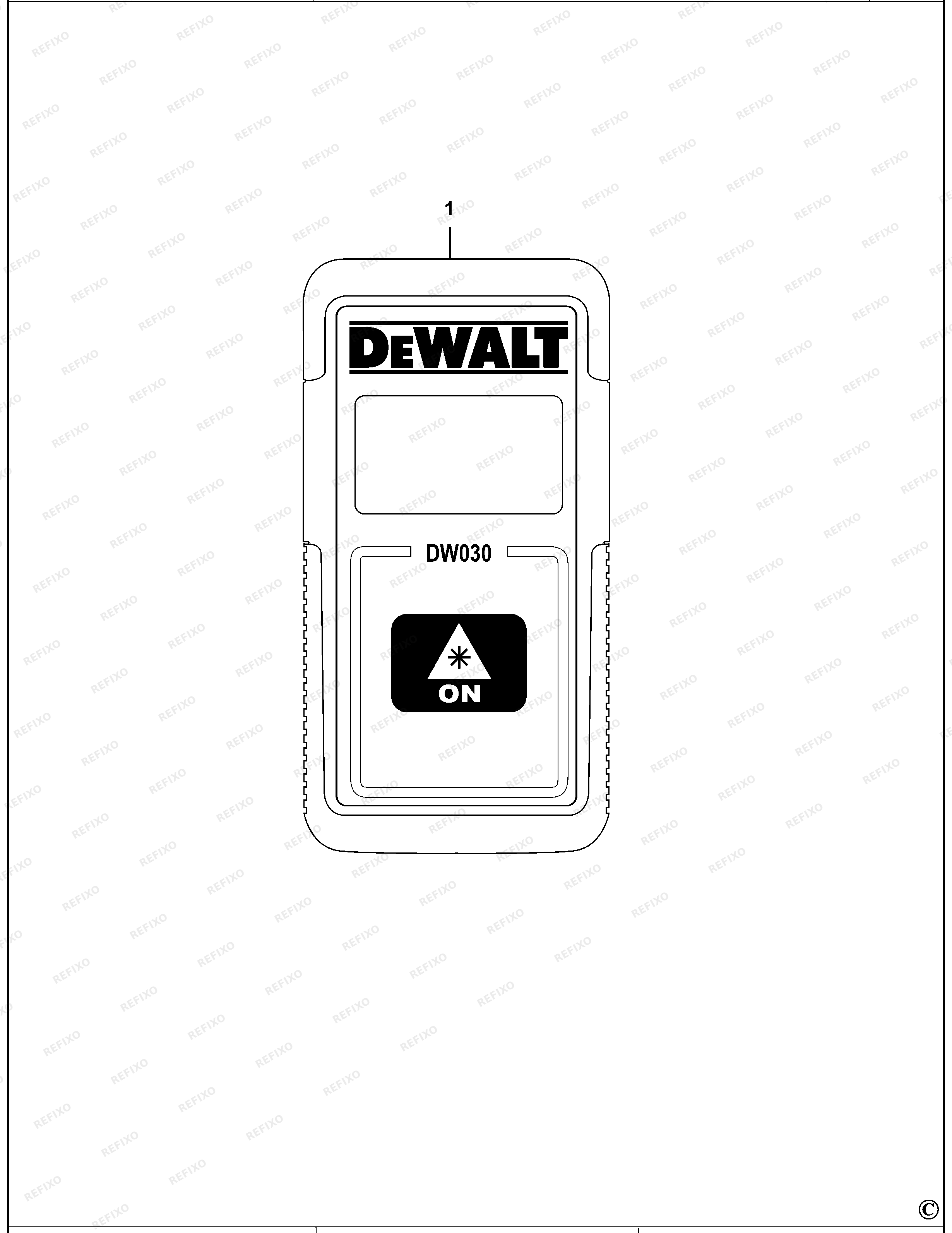 DeWalt ЛАЗЕРНЫЙ ДАЛЬНОМЕР DW030PL — схема запчастей