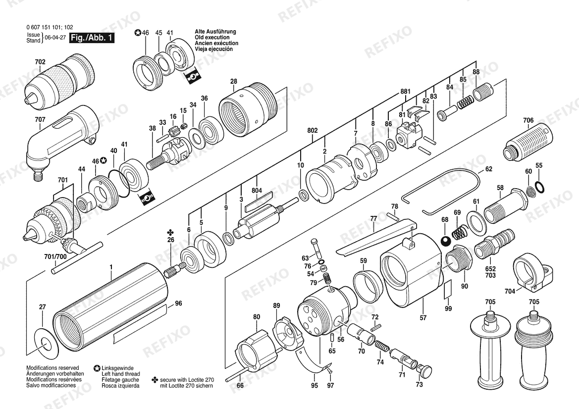 Bosch Pw- дрель -Ind 370 WATT-SERIE (0 607 151 102) — схема запчастей