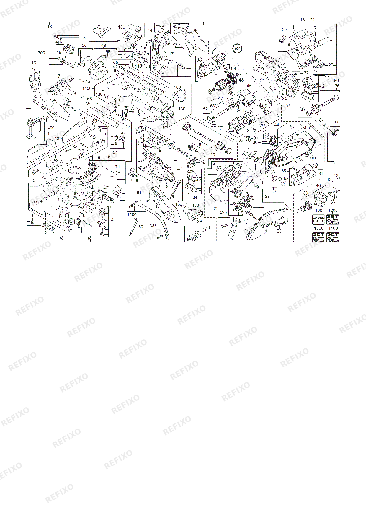 MILWAUKEE MS304DB 4933433340 4000433341 — схема запчастей