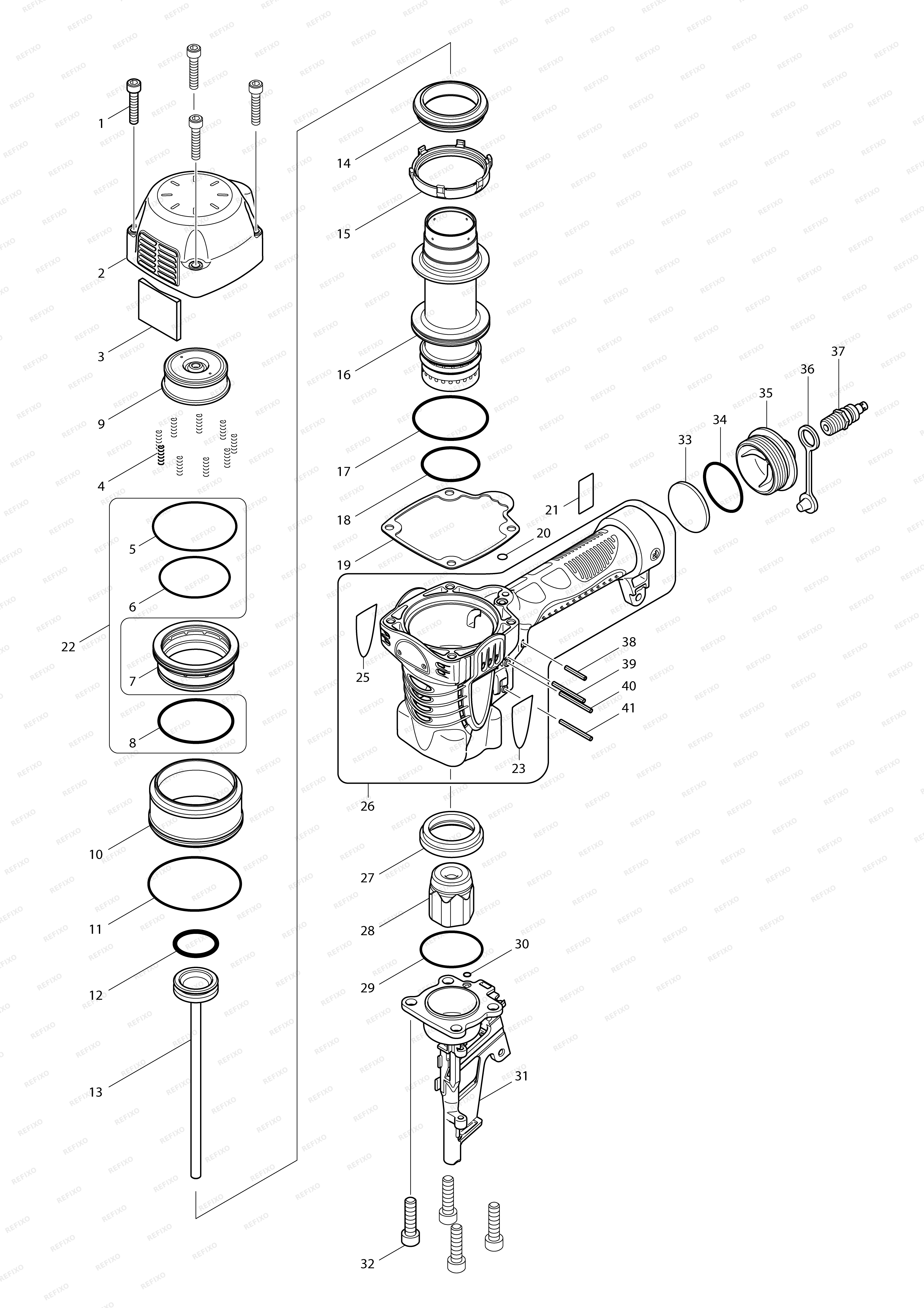 MAKITA AN911H — схема запчастей