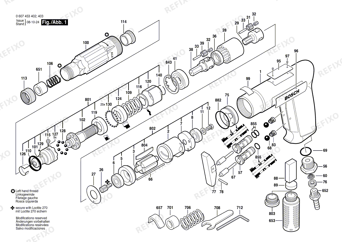 Bosch Pw- шуруповёрт -Ind 180 WATT-SERIE (0 607 453 403) — схема запчастей