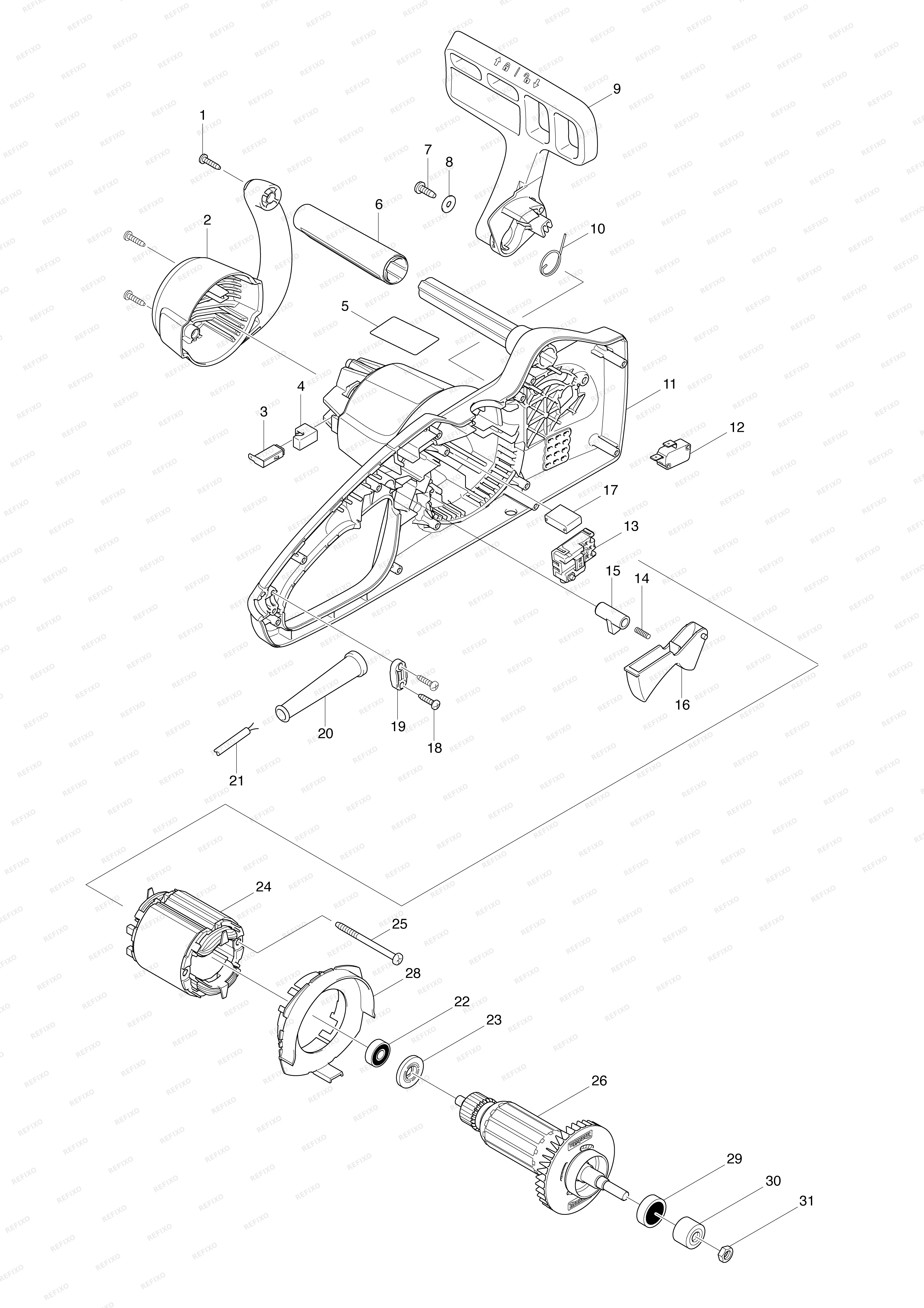 MAKITA UC3041A — схема запчастей