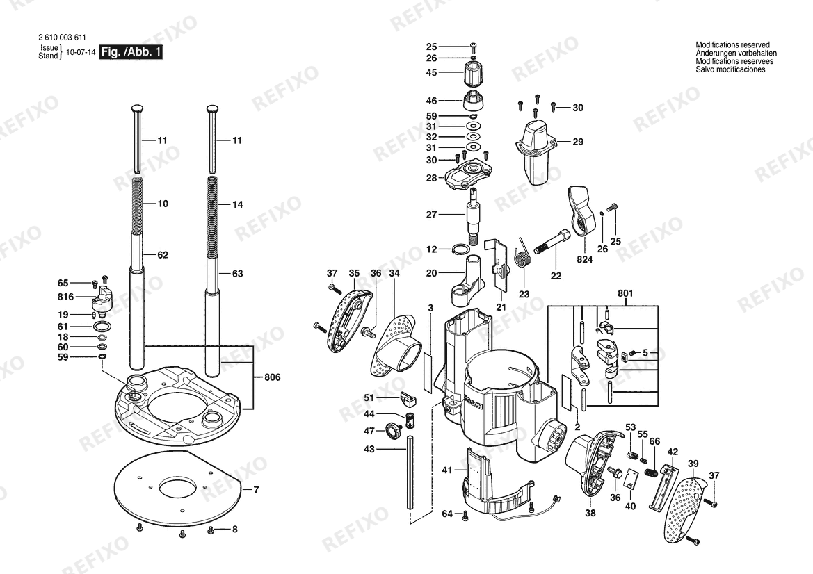 Bosch Фрезер -Vorsatz MRP01 | 120 V | 061 - US (2 610 003 611) — схема запчастей