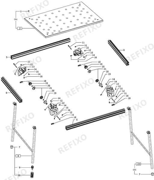 Festool MFT KAPEX - Multifunktionstisch 495465 — схема запчастей