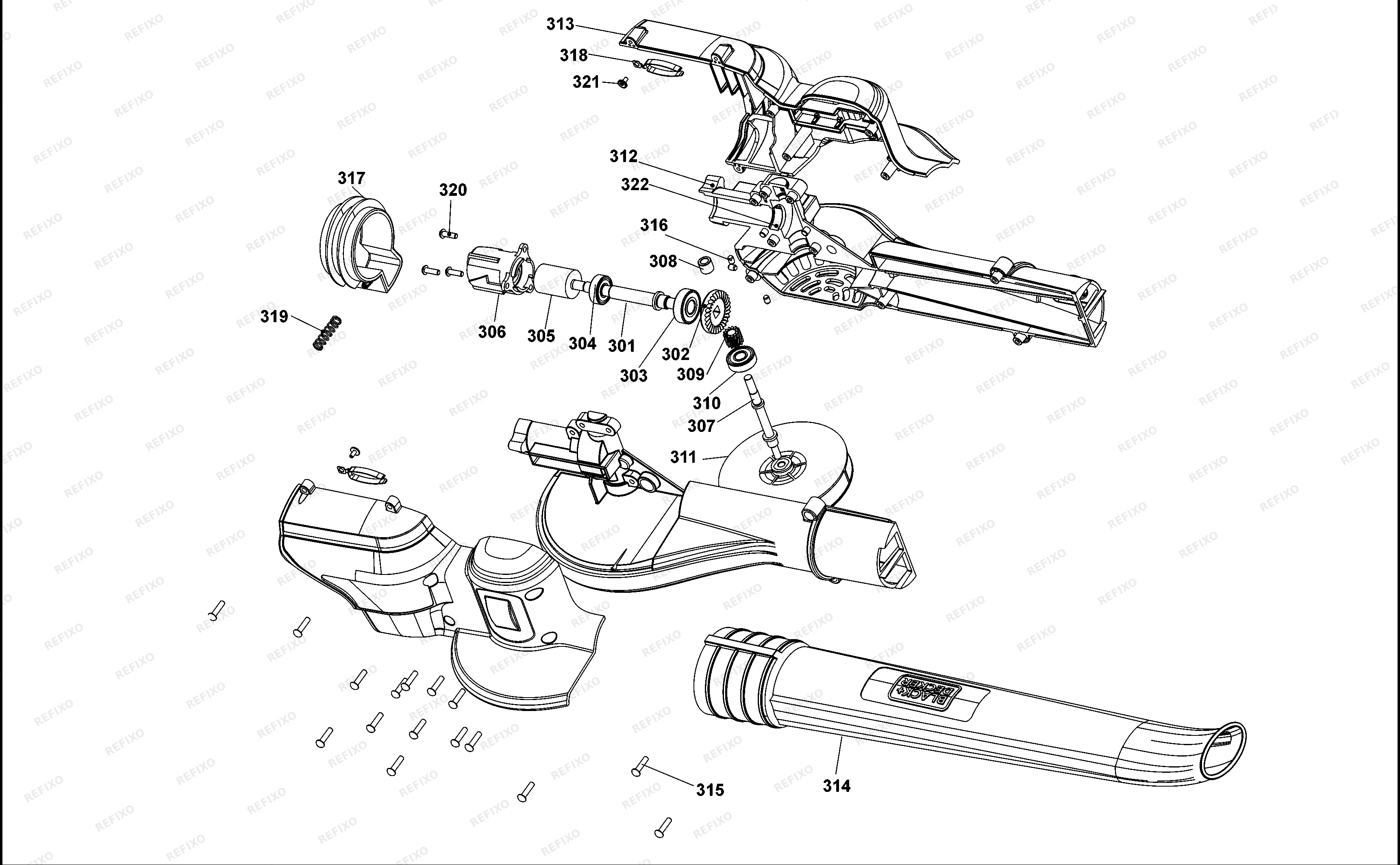 Black&Decker МНОГОФУНКЦИОНАЛЬНЫЙ ИНСТРУМЕНТ BCASK8967D2 — схема запчастей