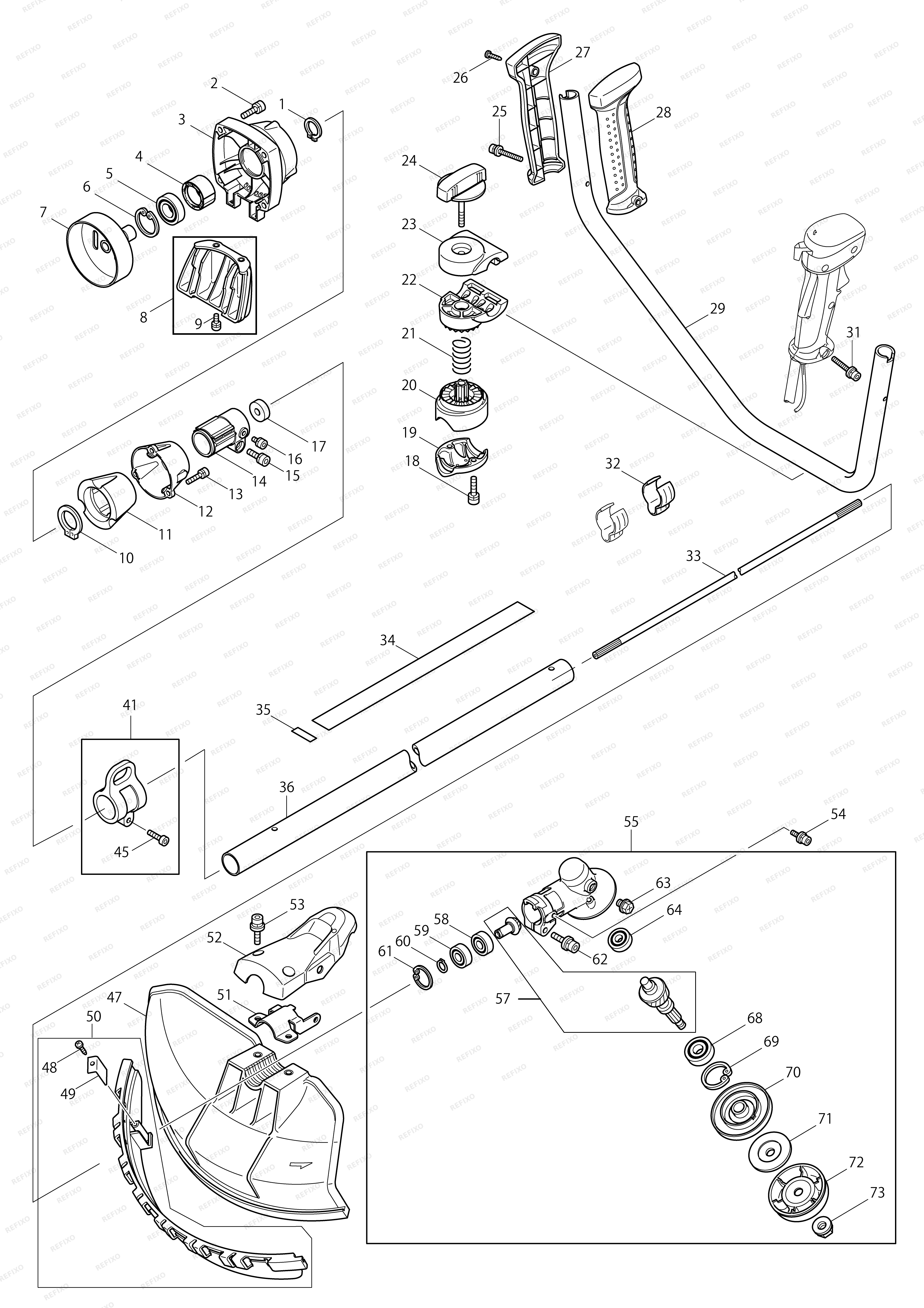 MAKITA EBH341U — схема запчастей