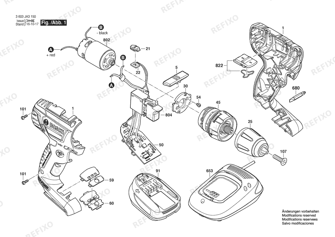 Bosch Аккумуляторный шуруповёрт PSB 1800 LI-2 | 18 V (3 603 JA3 350) — схема запчастей