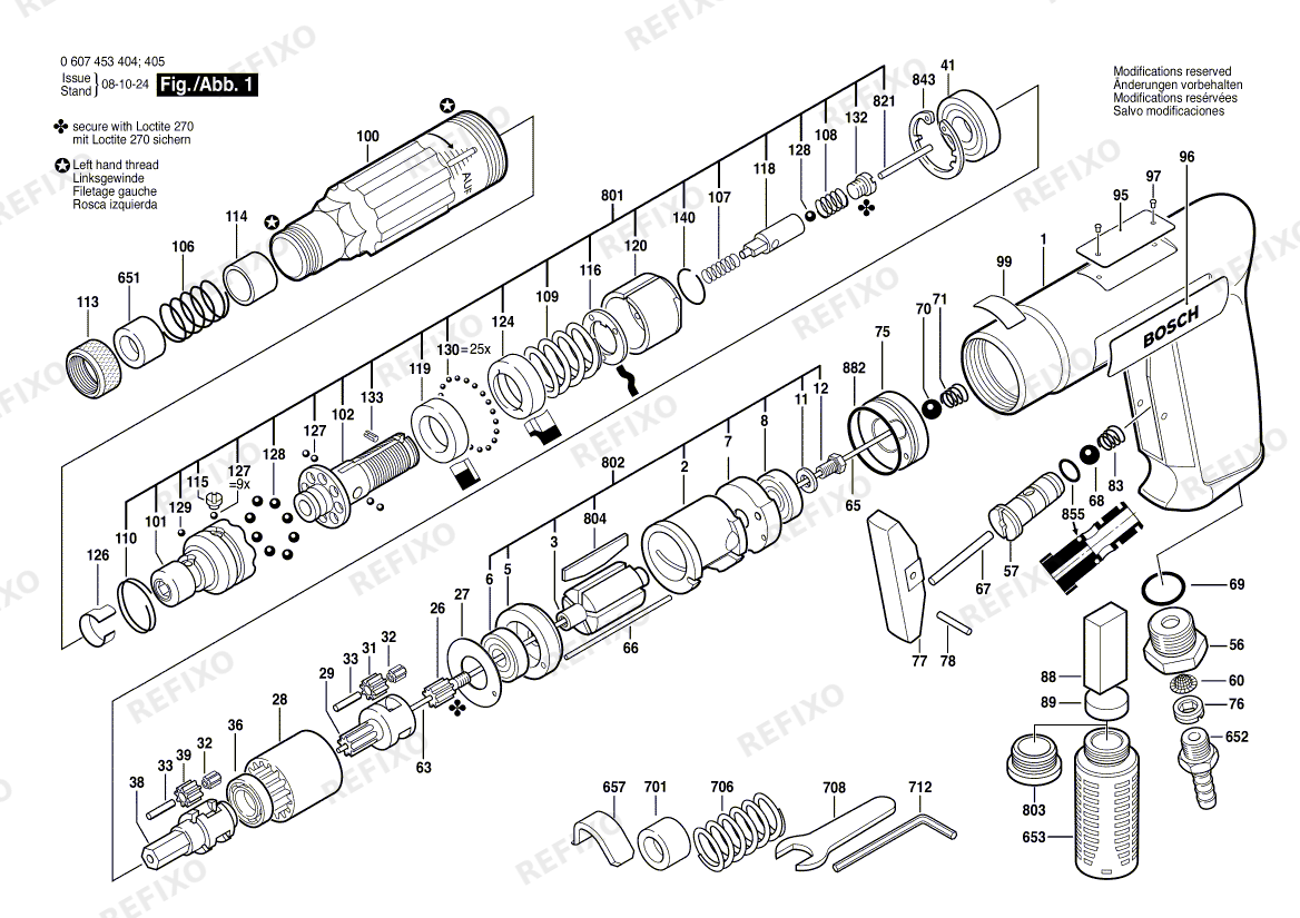 Bosch Pw- шуруповёрт -Ind 180 WATT-SERIE (0 607 453 404) — схема запчастей