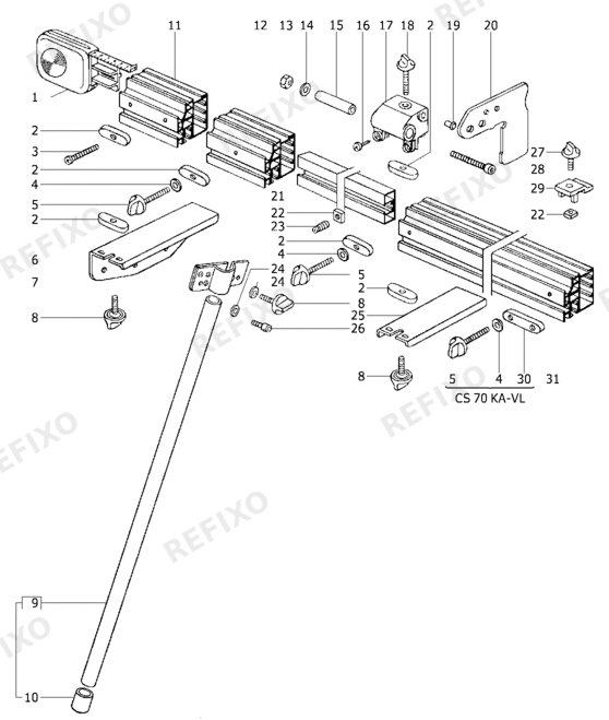 Festool CS 70 KA - Anschlag 488556 — схема запчастей