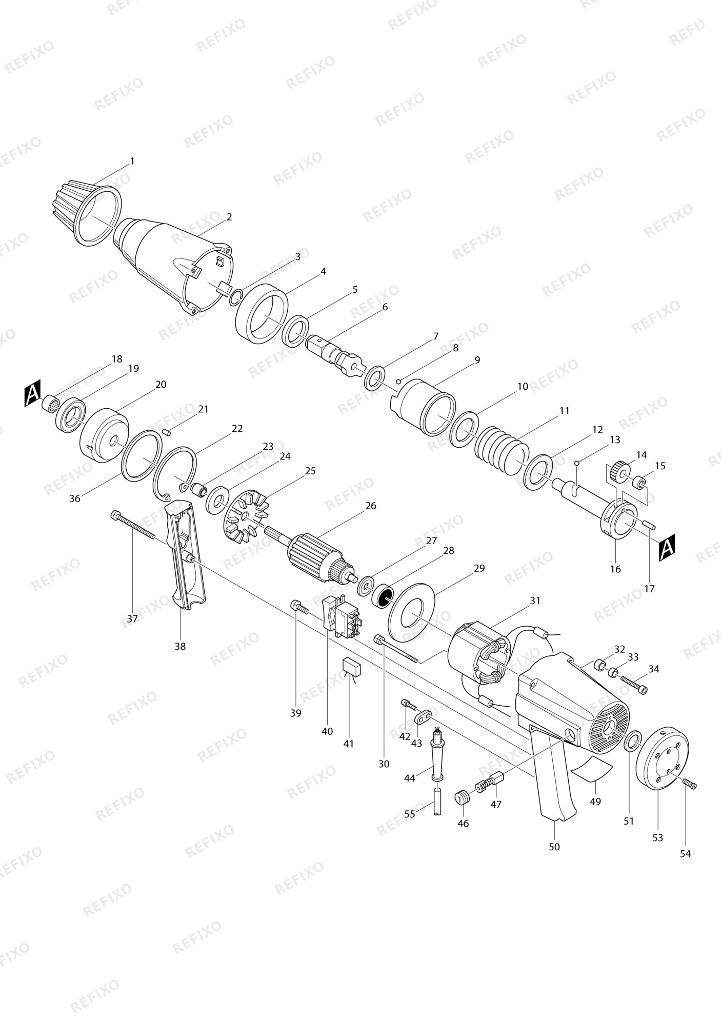 MAKITA 6906 — схема запчастей