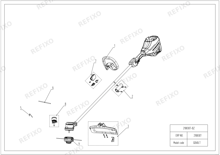 Greenworks 2108307-Exploded view-更新-2.5 — схема запчастей