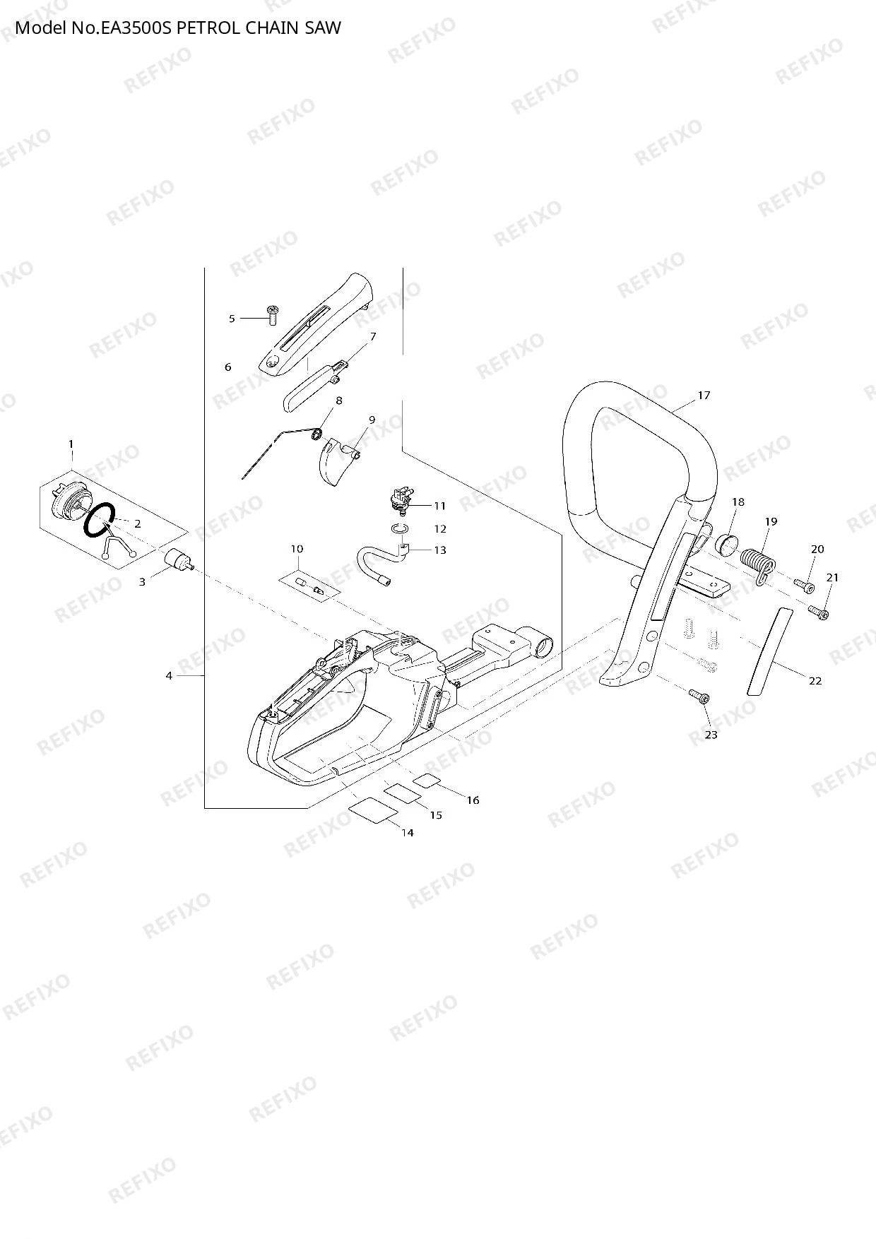MAKITA EA3500S — схема запчастей