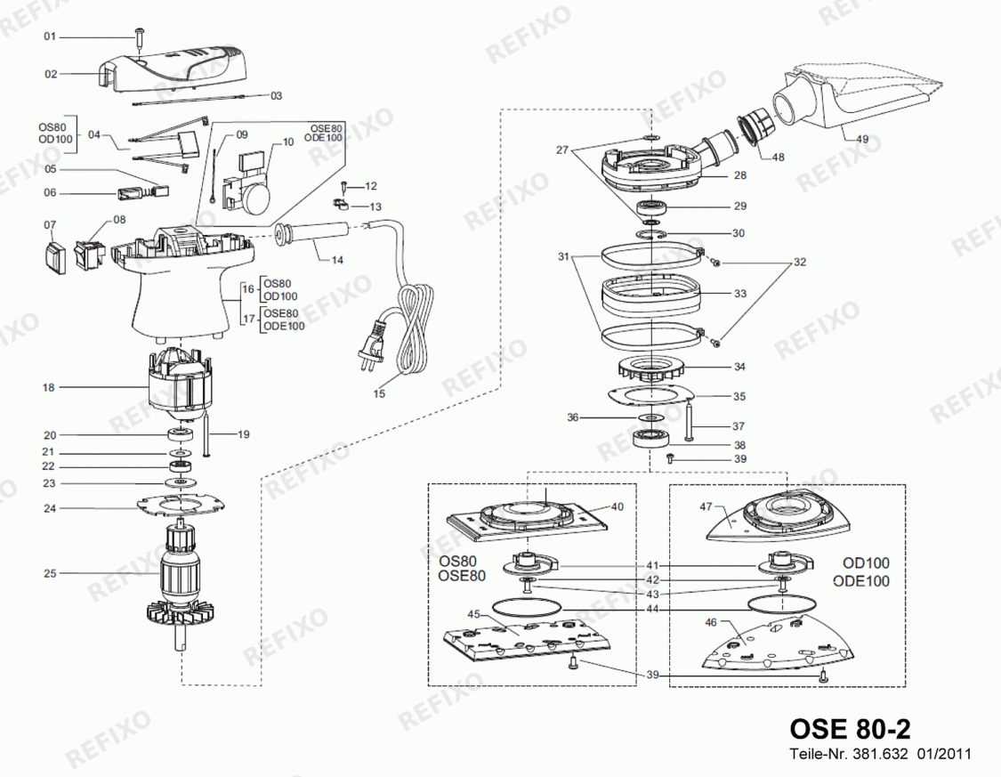 Flex OSE 80-2 379034 — схема запчастей