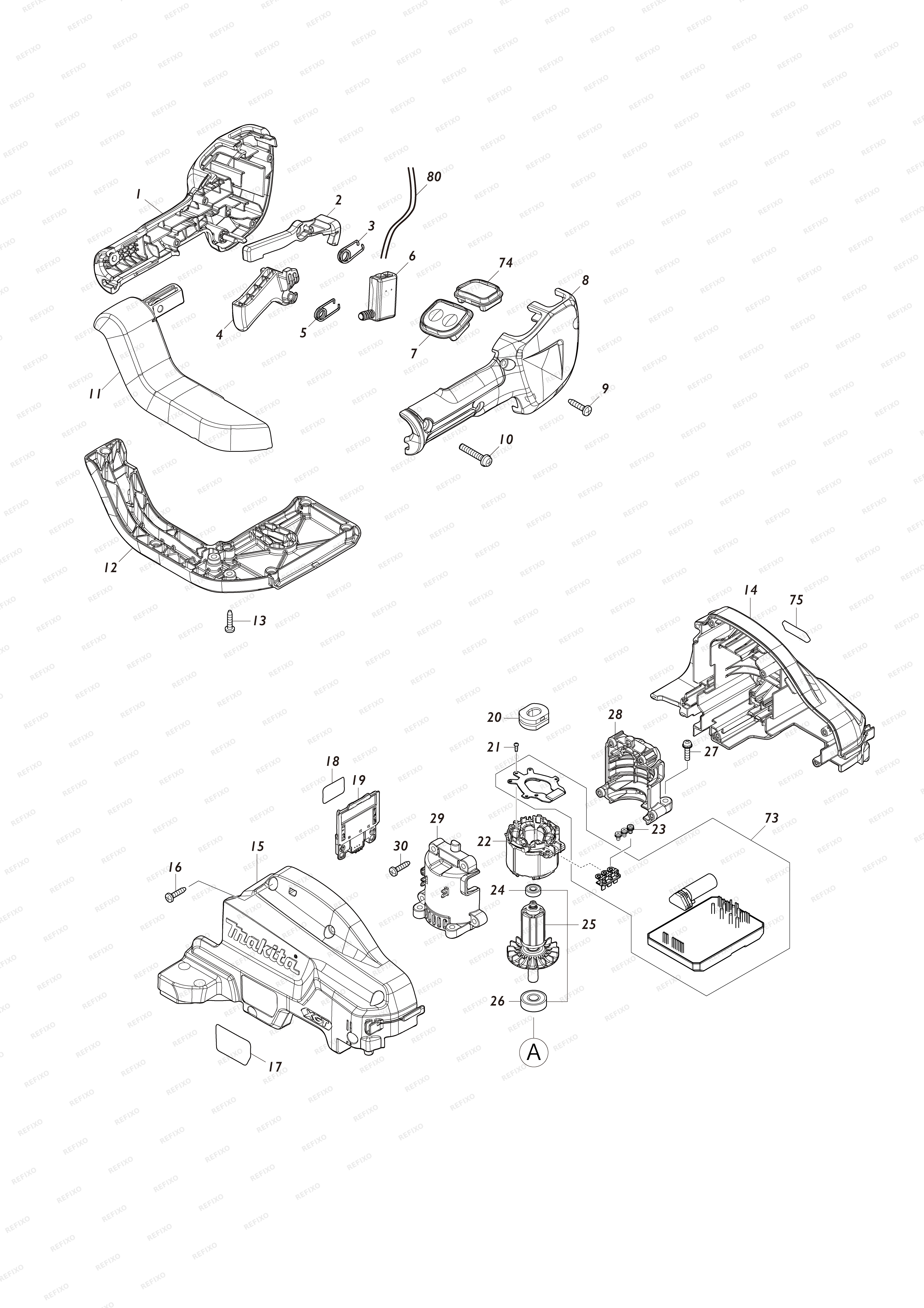 MAKITA UH013G — схема запчастей