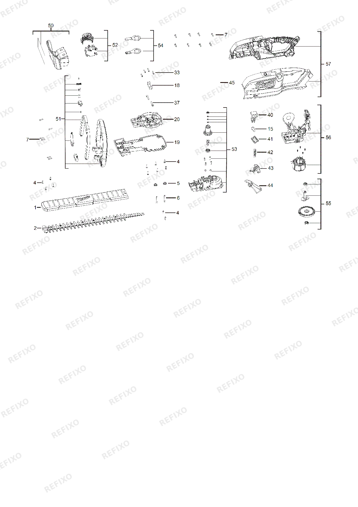 MILWAUKEE M18FHT45 0 4933479677 4000491119 — схема запчастей