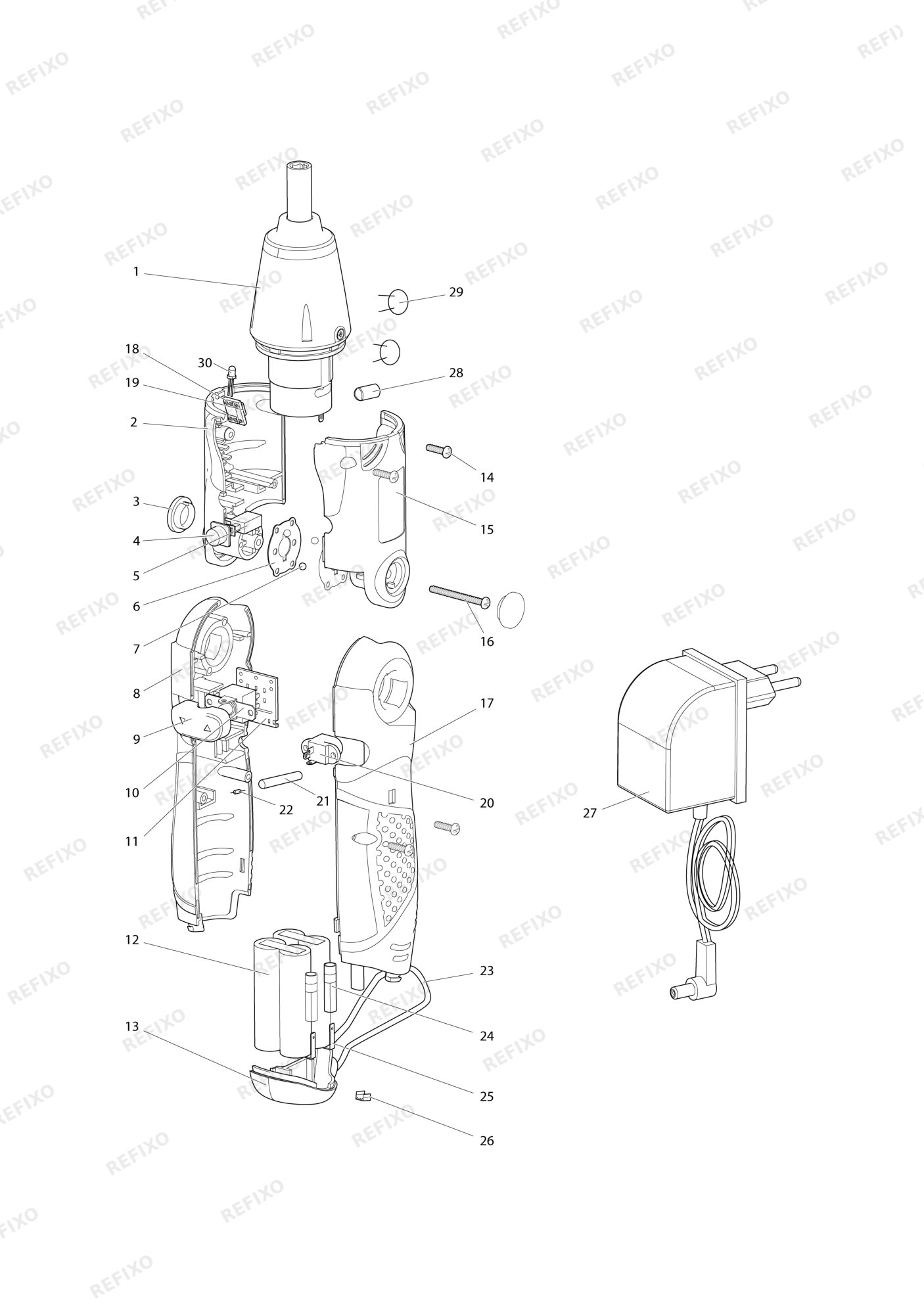 MAKITA 6722DW — схема запчастей