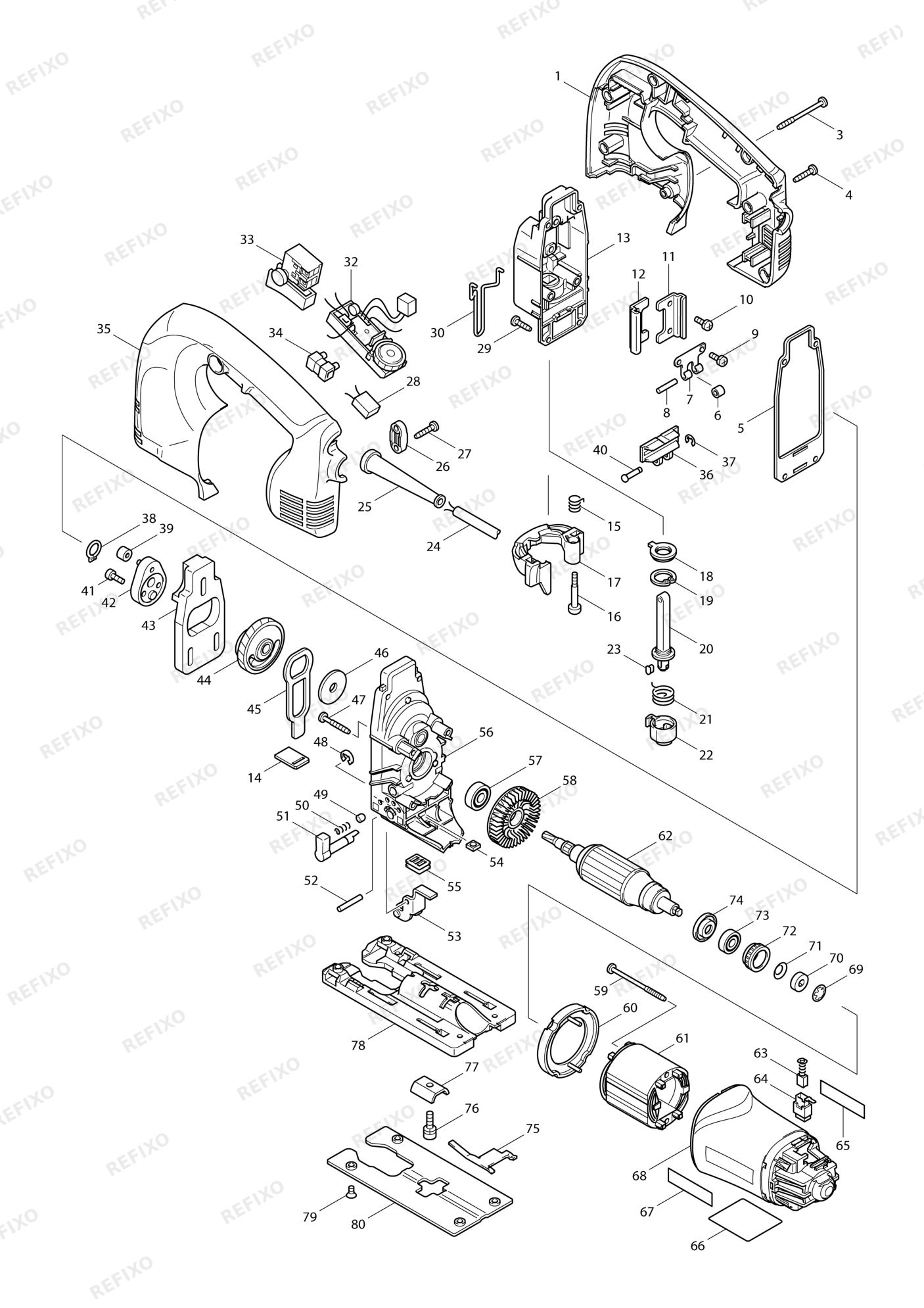 MAKITA 4340CT — схема запчастей