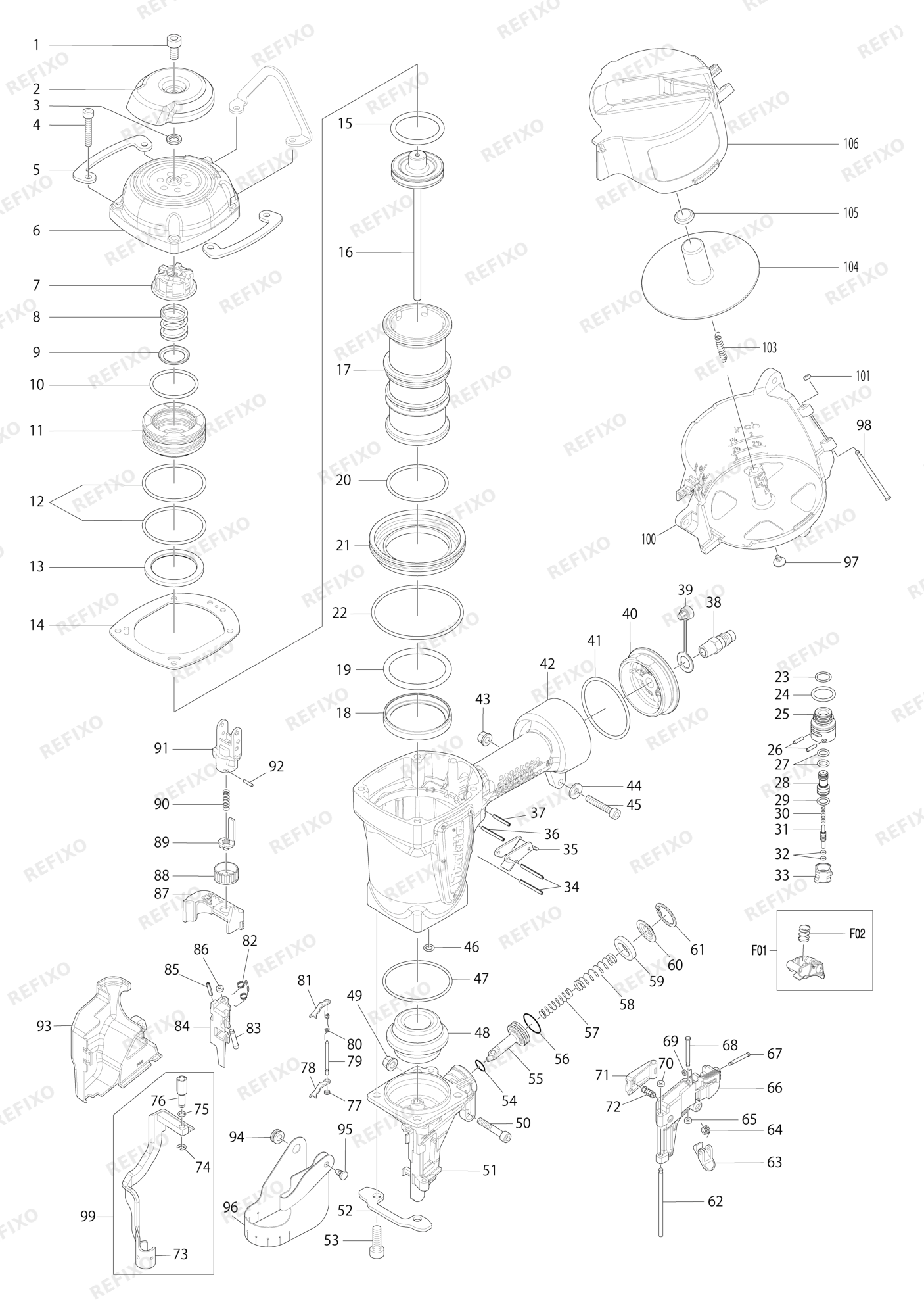 MAKITA AN760 — схема запчастей