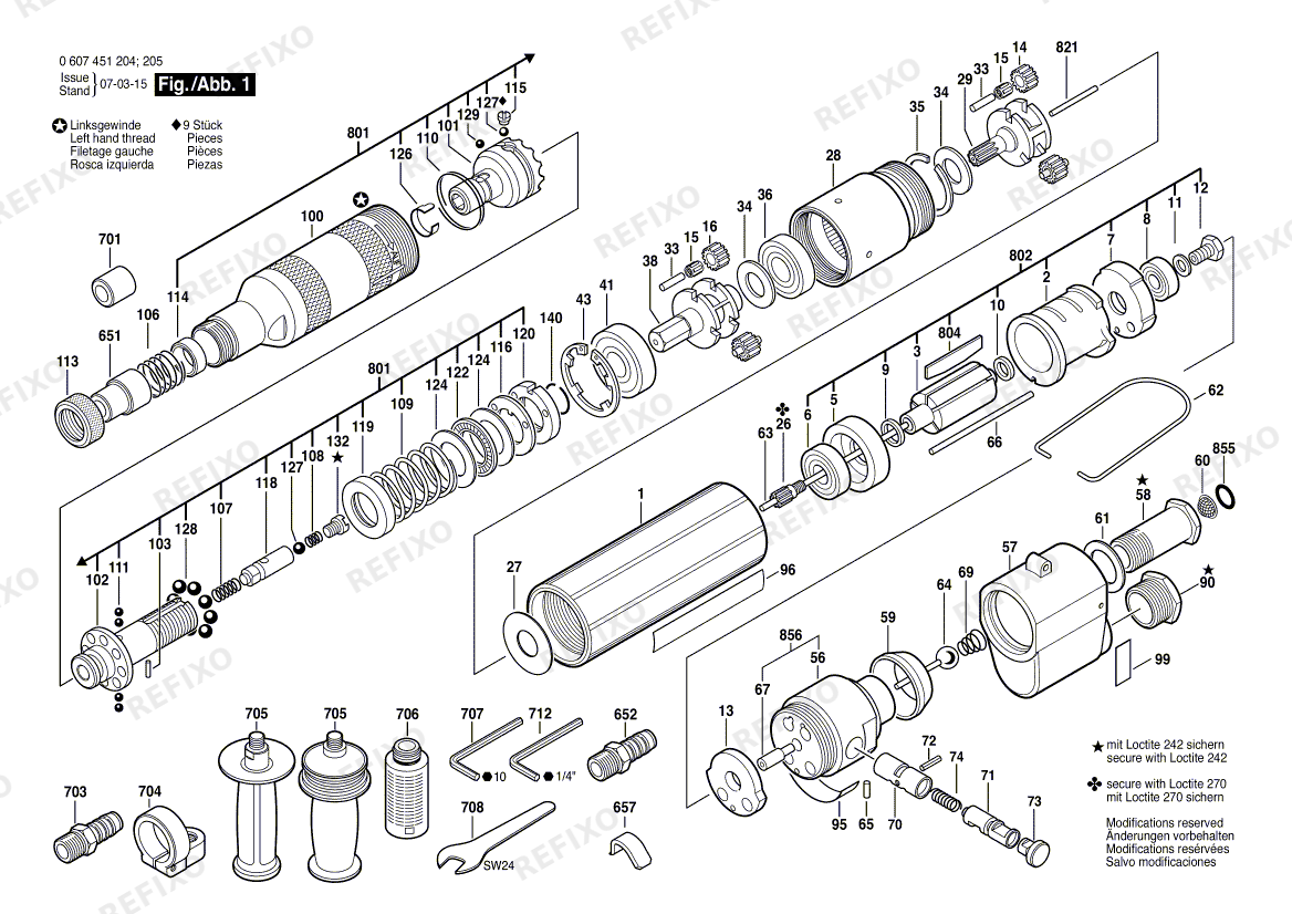 Bosch Pw- шуруповёрт -Ind 370 WATT-SERIE (0 607 451 205) — схема запчастей