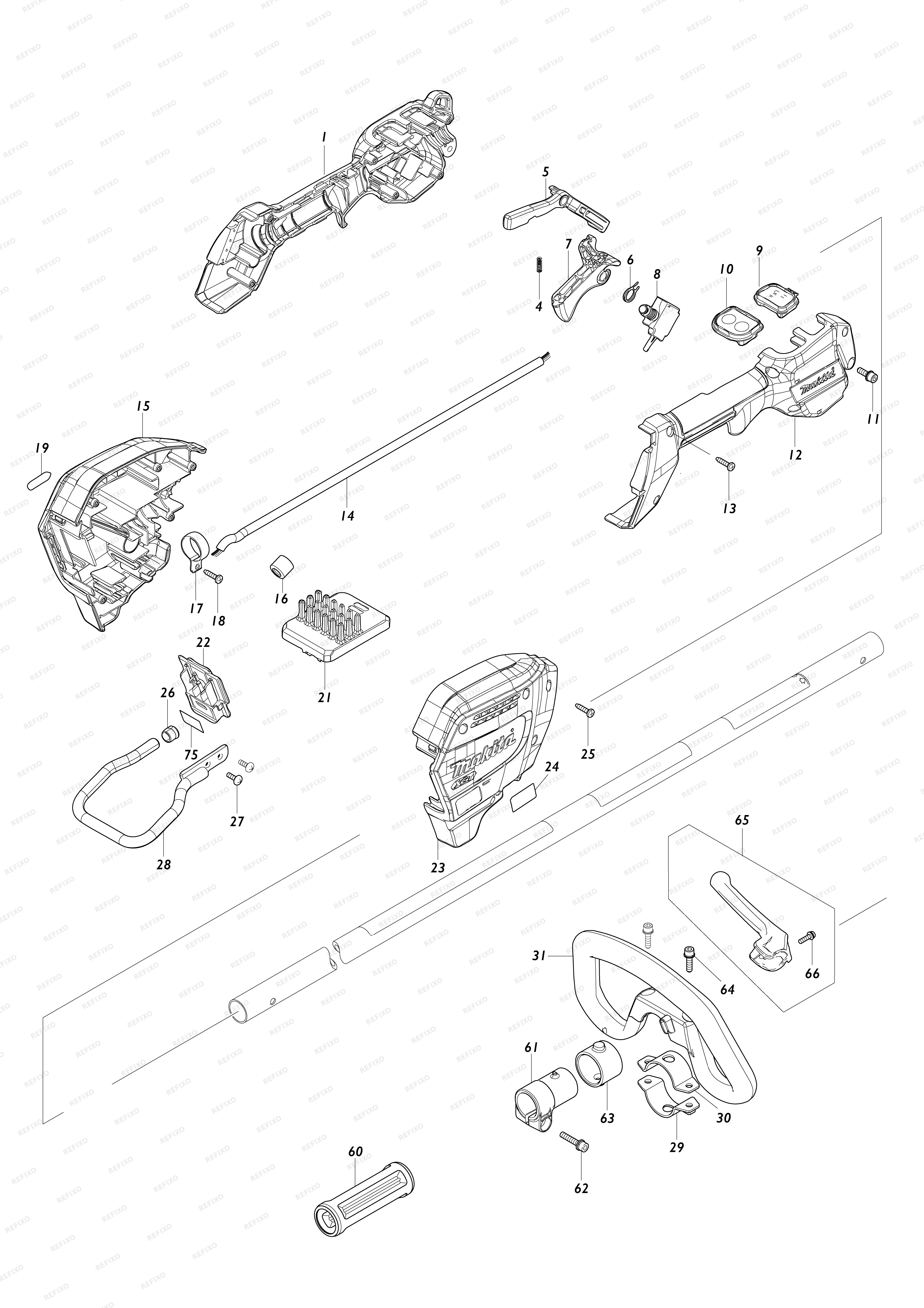 MAKITA UR003G — схема запчастей