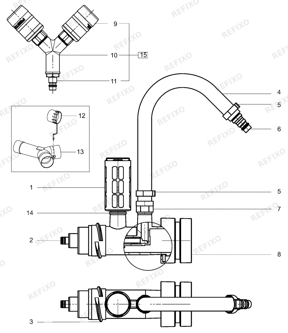 Festool IAS 2-Doppelanschluss IAS 2-DA-CT - Dieser Artikel 496929 — схема запчастей