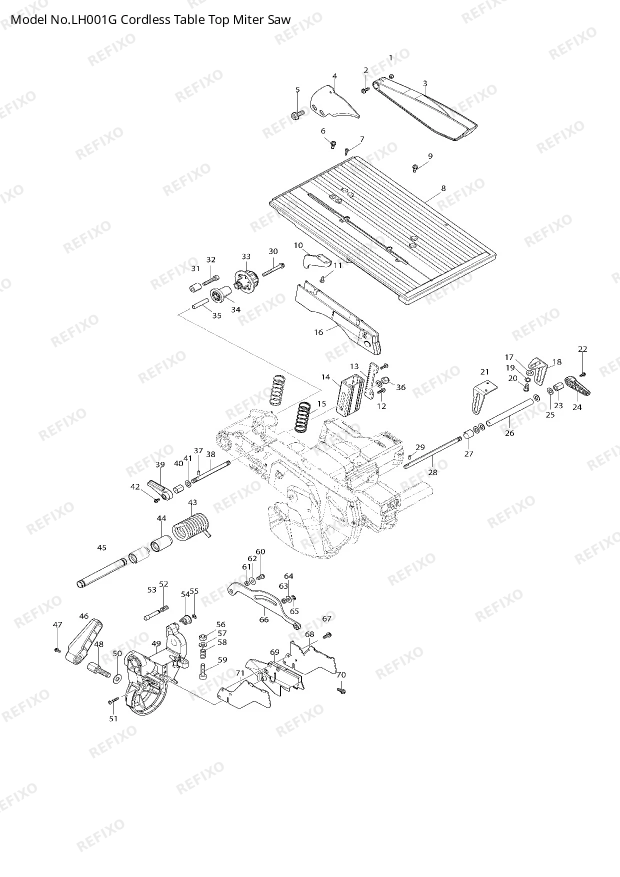 MAKITA LH001G — схема запчастей