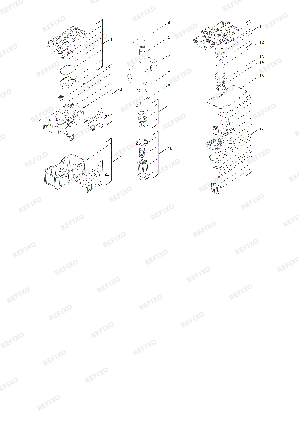 MILWAUKEE M18VC2 4933464029 4000460330 — схема запчастей