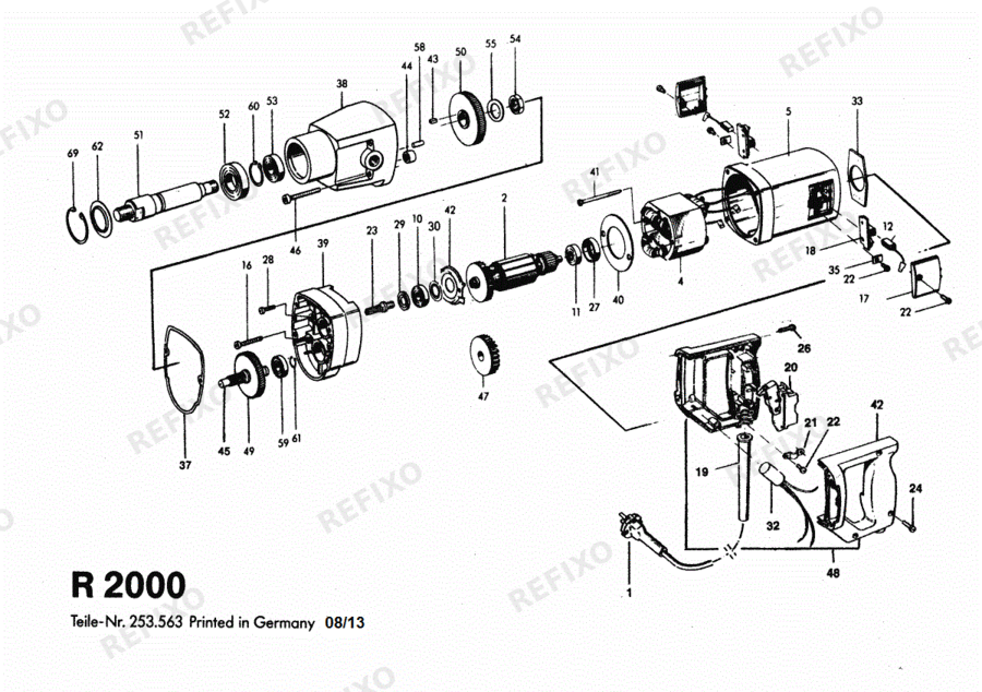 Flex R 2000-160 230CEE 304875 — схема запчастей