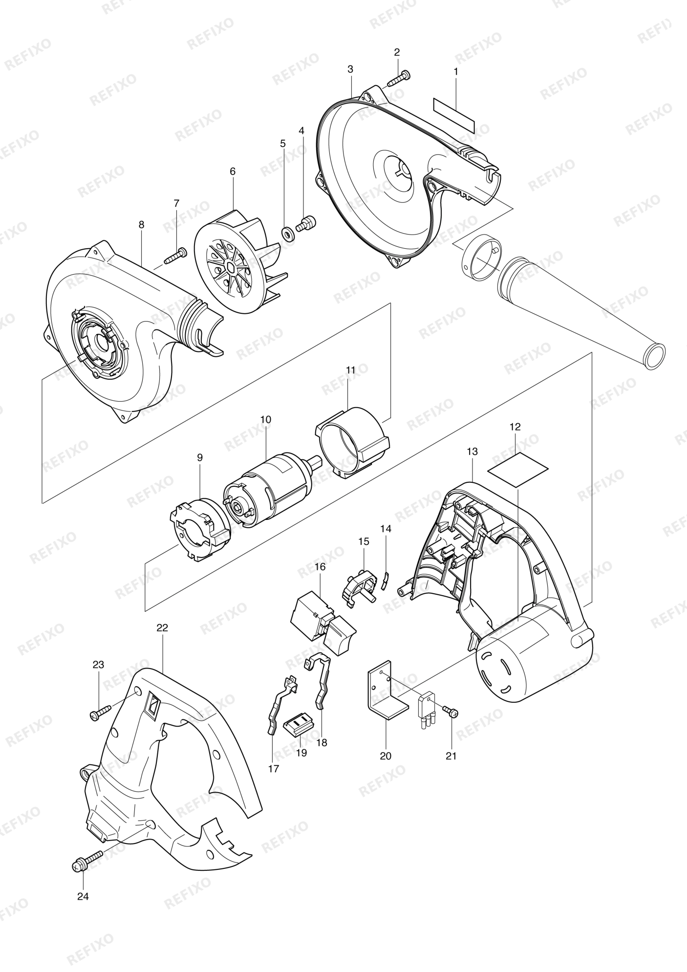MAKITA UB120D — схема запчастей