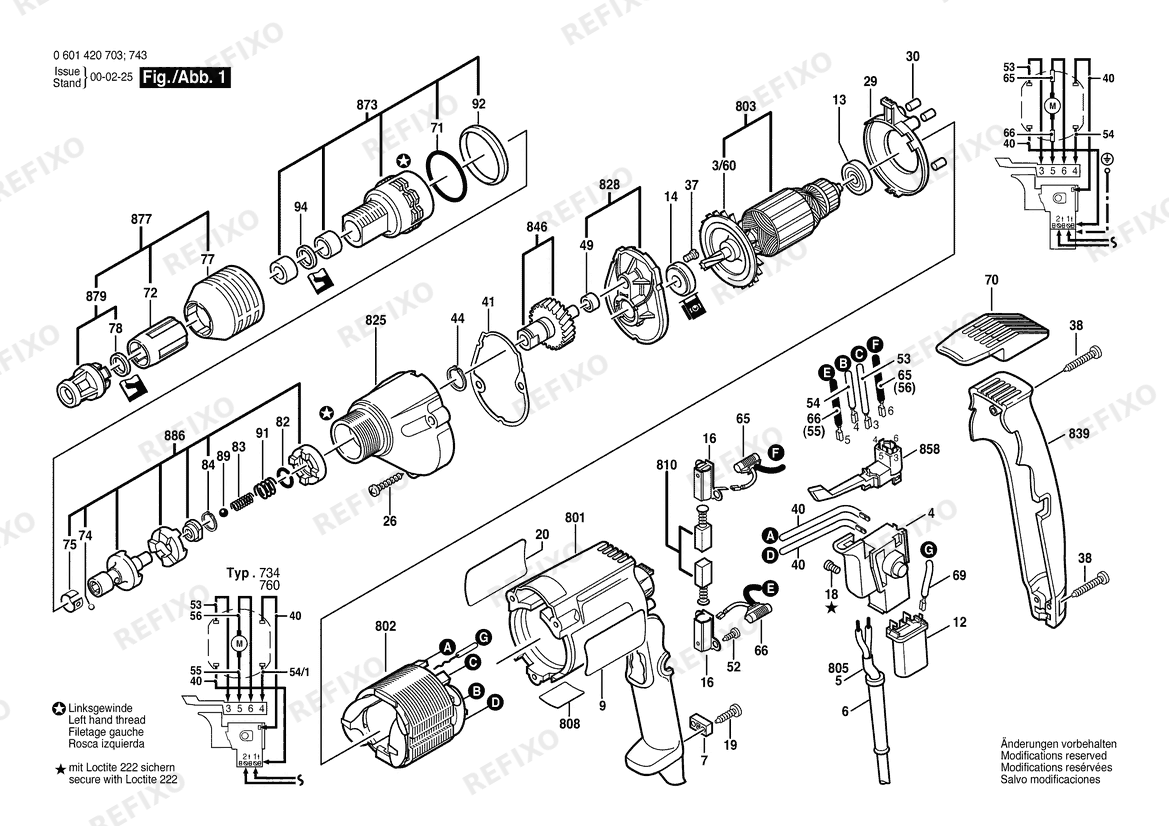 Bosch Шуруповёрт GSR 6-40 TE | 230 V | 009 - CN (0 601 420 743) — схема запчастей