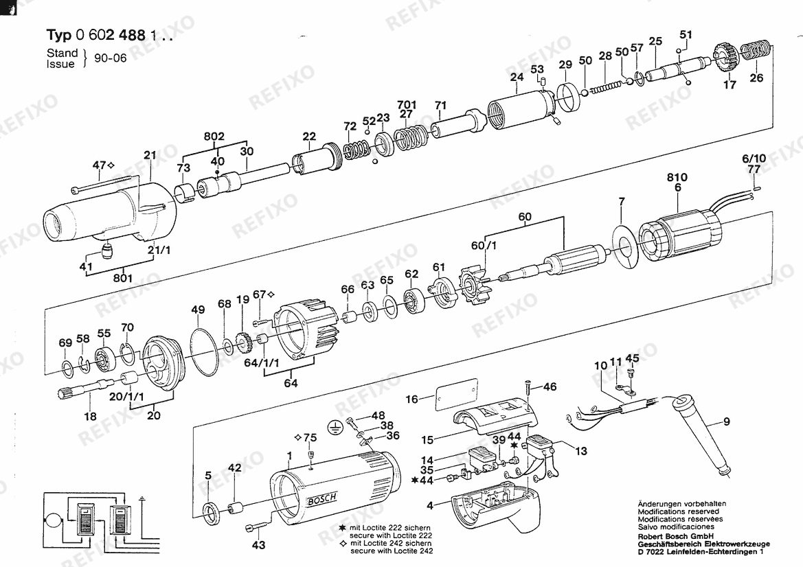 Bosch Hf-Abschaltschrauber HSR 48-A (0 602 488 101) — схема запчастей