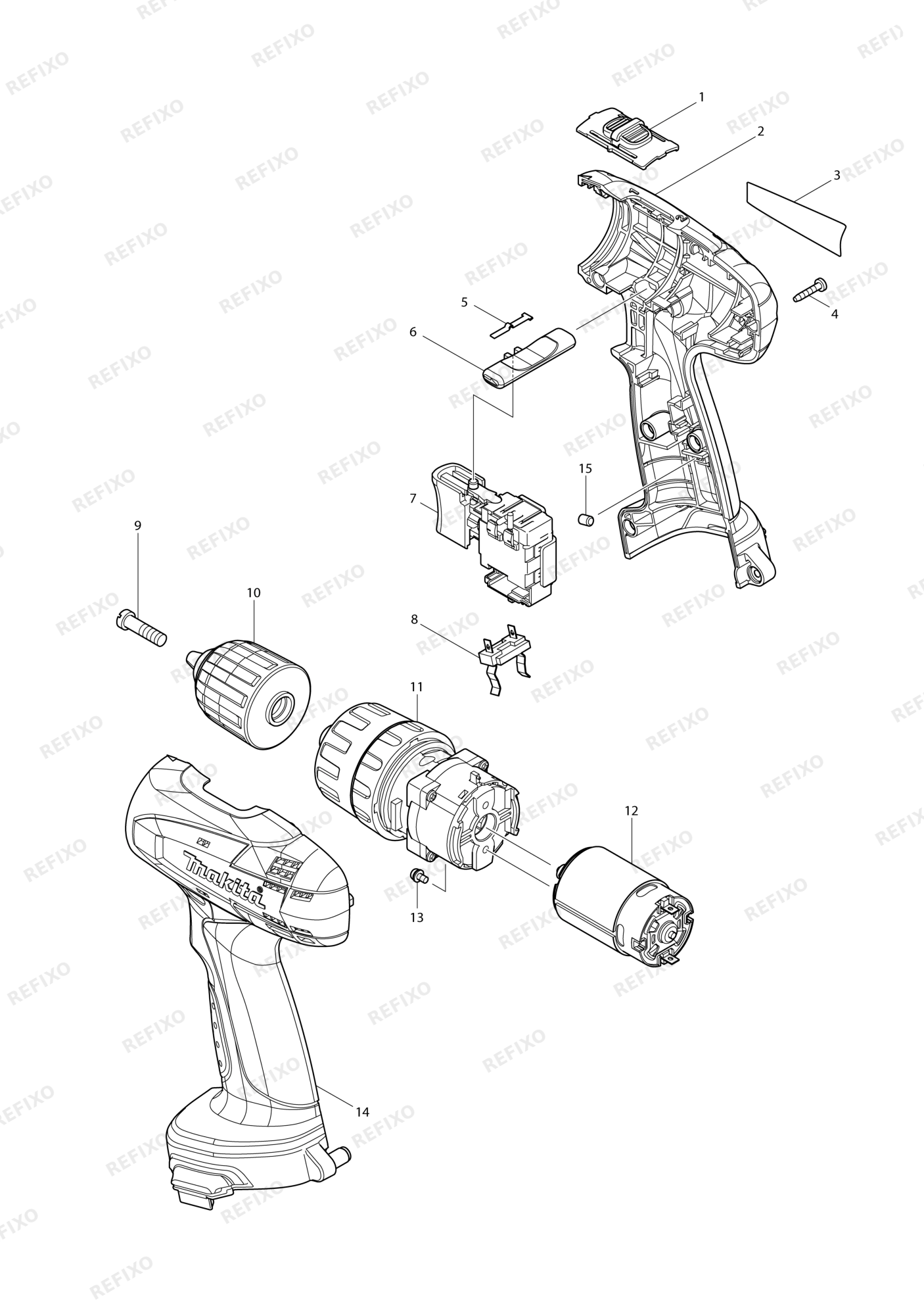 MAKITA 8271 — схема запчастей