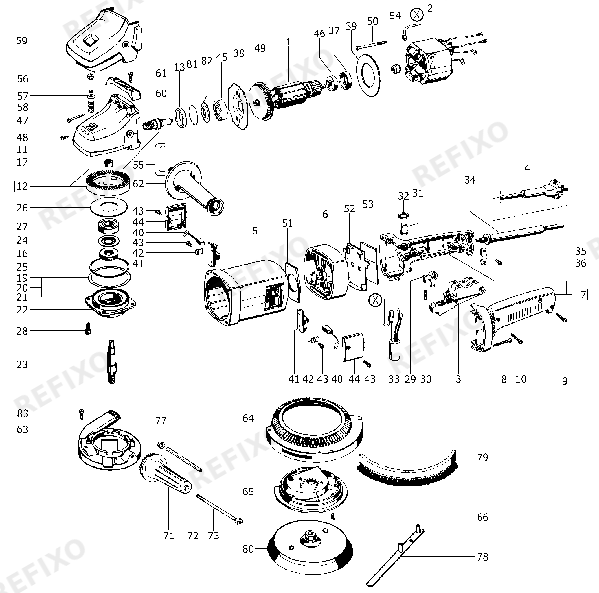 Festool RAS 180 E - Rotationsschleifer 570774 — схема запчастей