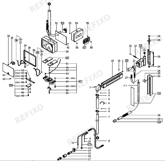 Festool ASA 2500 EWDW - Absaugarm 583173 — схема запчастей