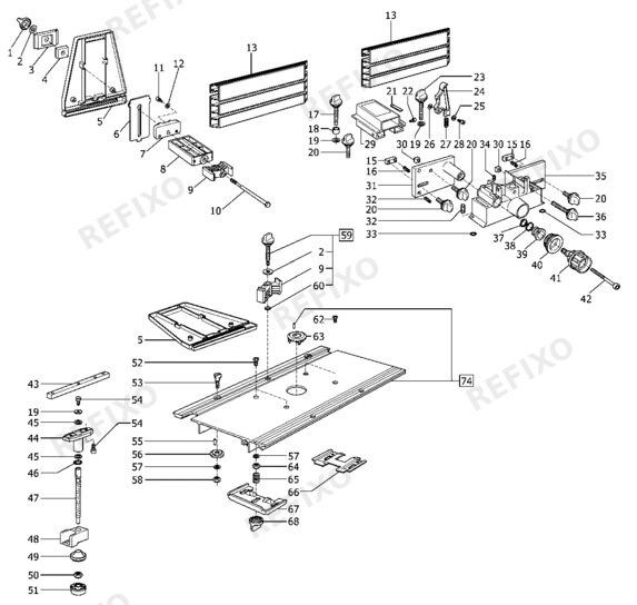 Festool BASIS 5 A 488773 — схема запчастей