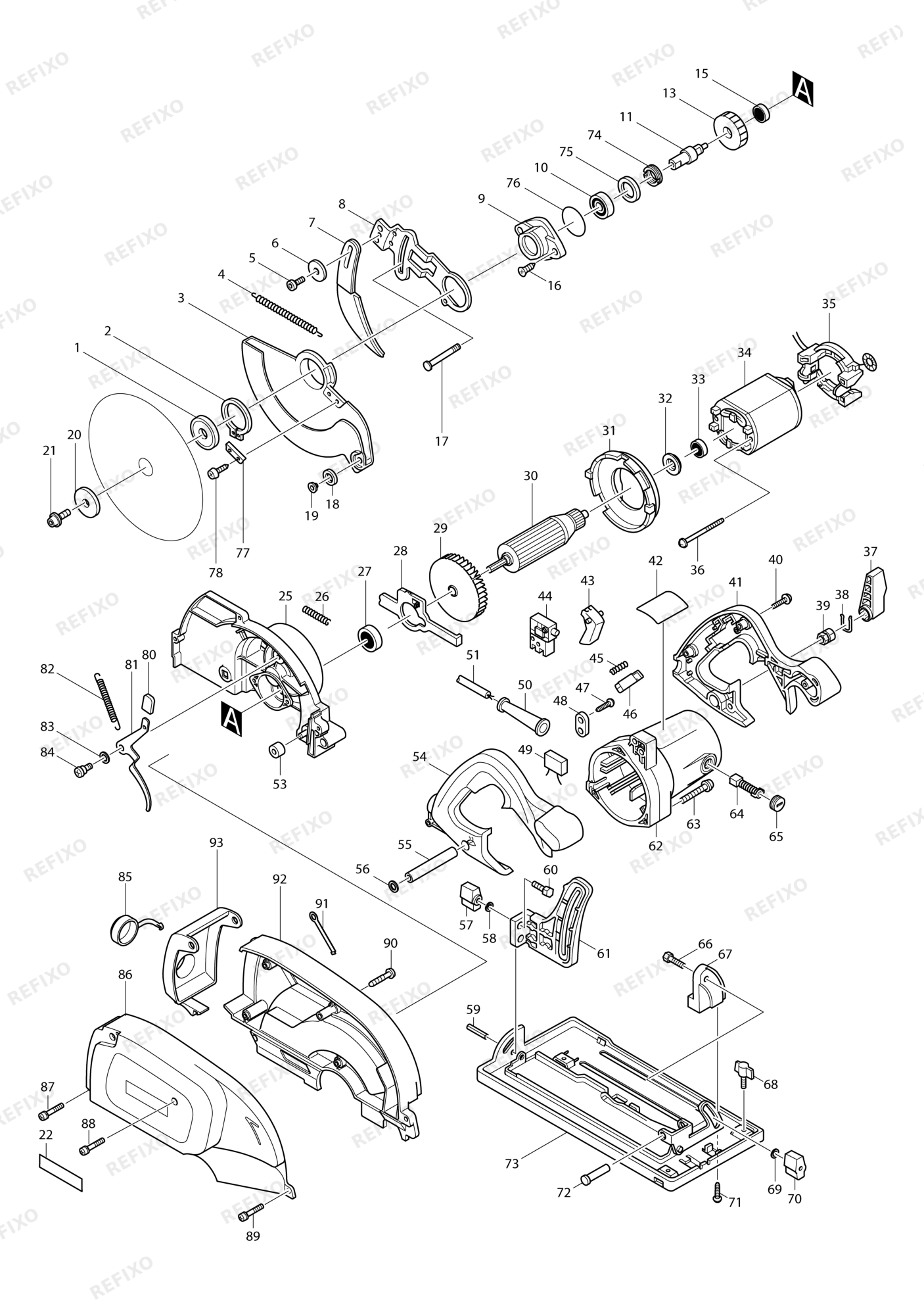 MAKITA 5017RKB — схема запчастей