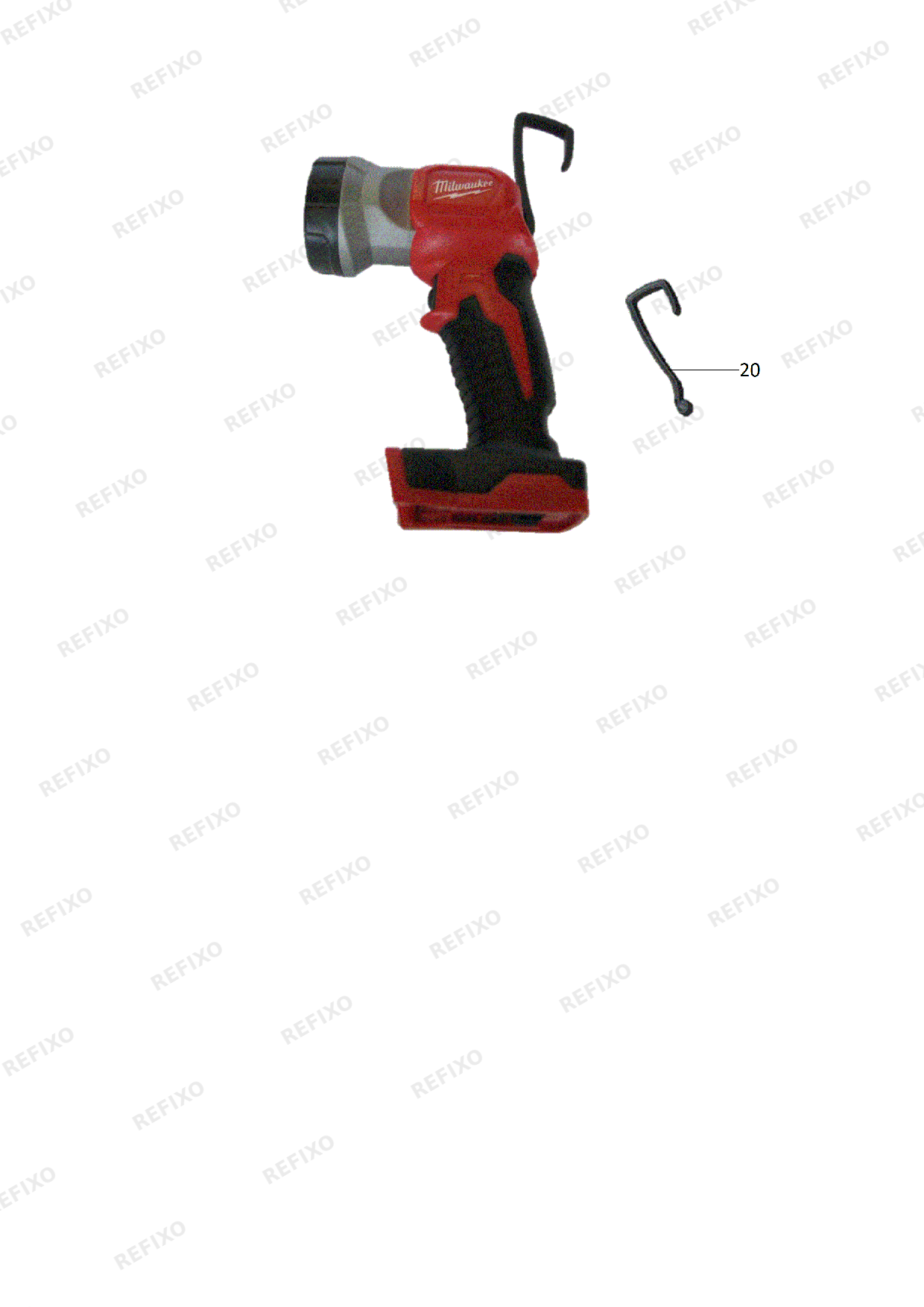 MILWAUKEE M18TLED 4932430361 4000446440 — схема запчастей