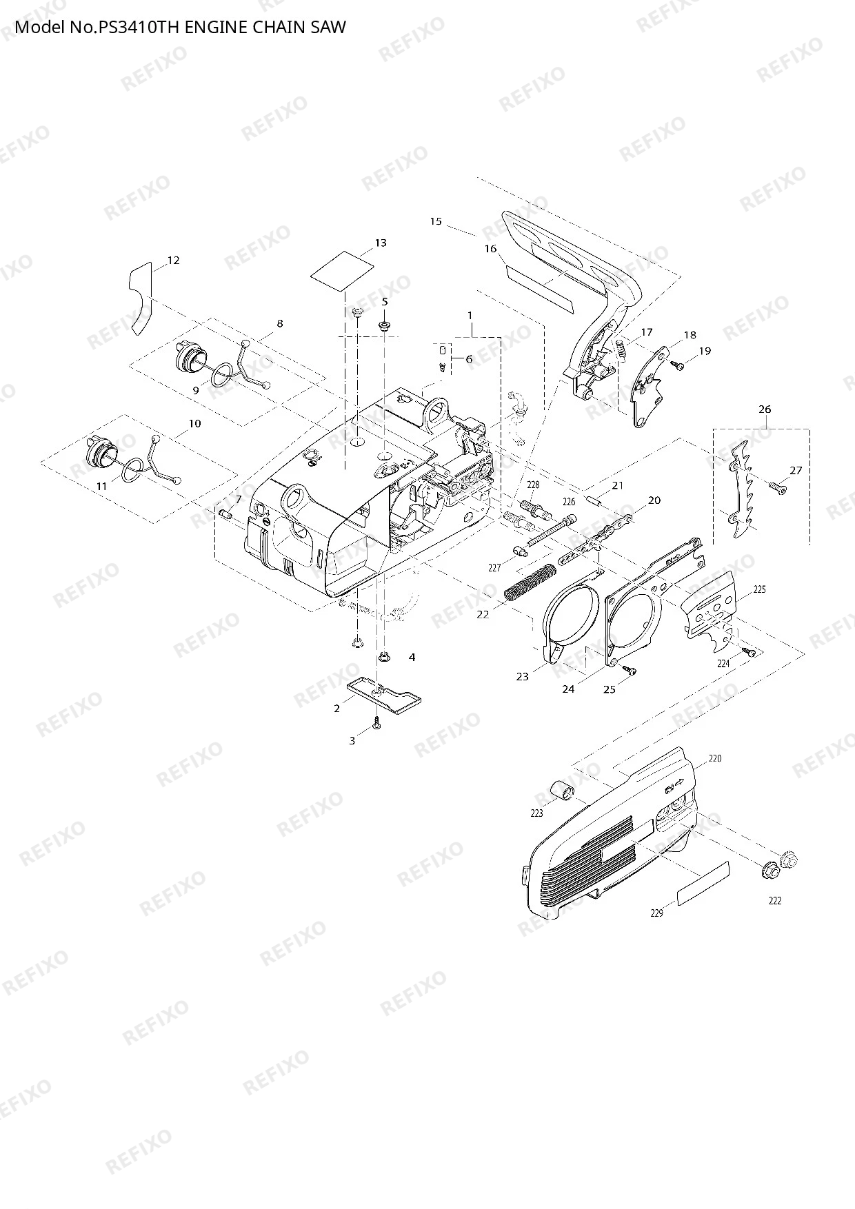 MAKITA PS 3410TH — схема запчастей