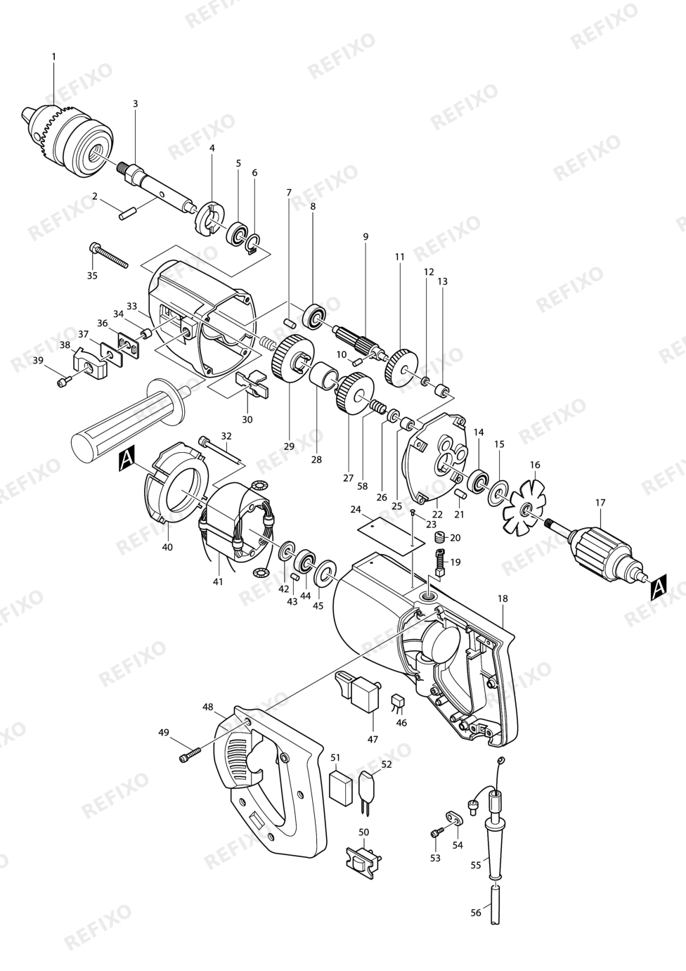 MAKITA 6300-4 — схема запчастей
