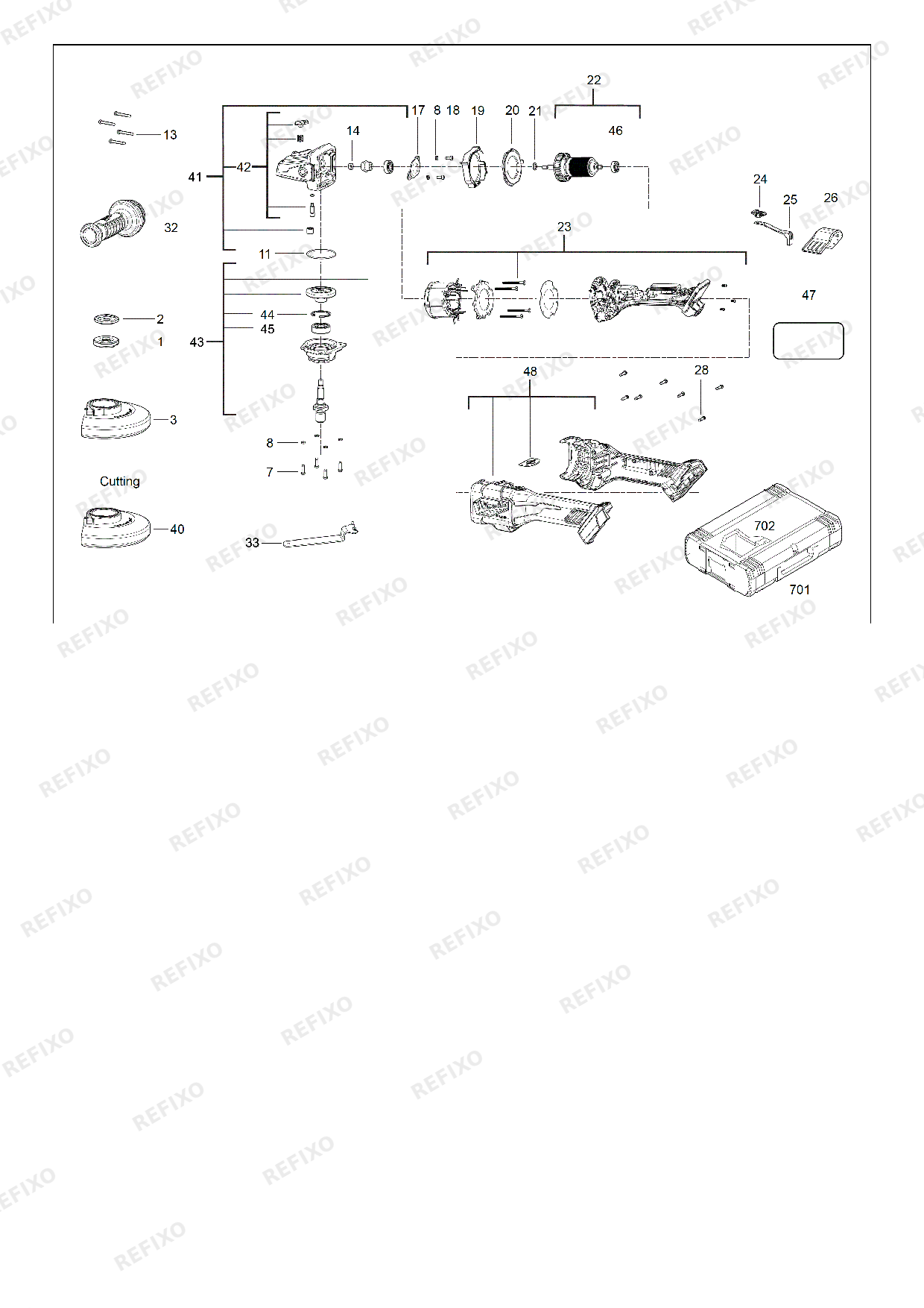 MILWAUKEE M18FHSAG125XB 0 4933471075 4000469710 — схема запчастей