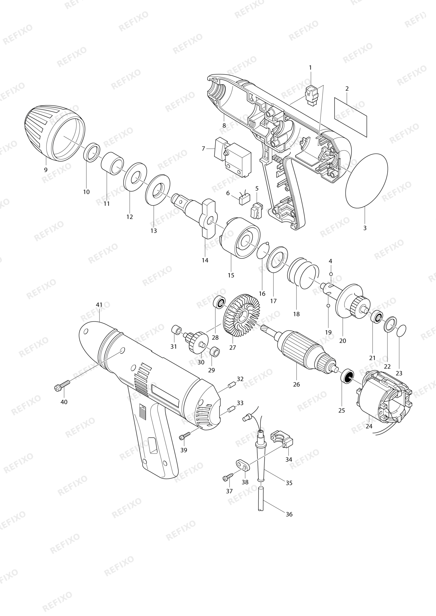 MAKITA 6904VH — схема запчастей