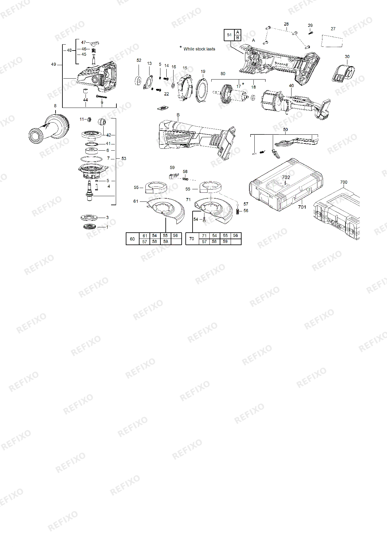 MILWAUKEE M18CAG125XPDB 0 4933451009 4000452136 — схема запчастей
