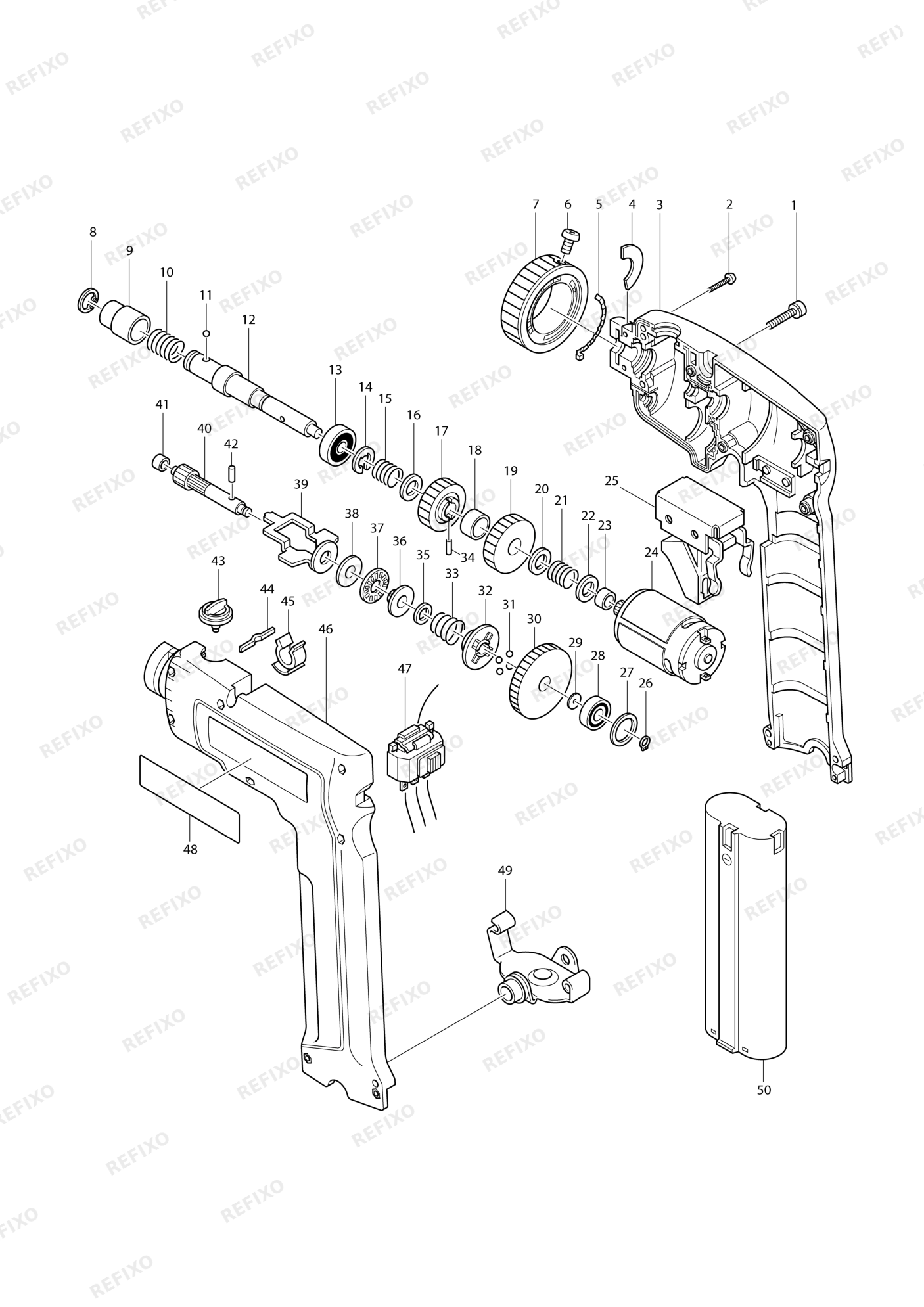 MAKITA 6094D — схема запчастей