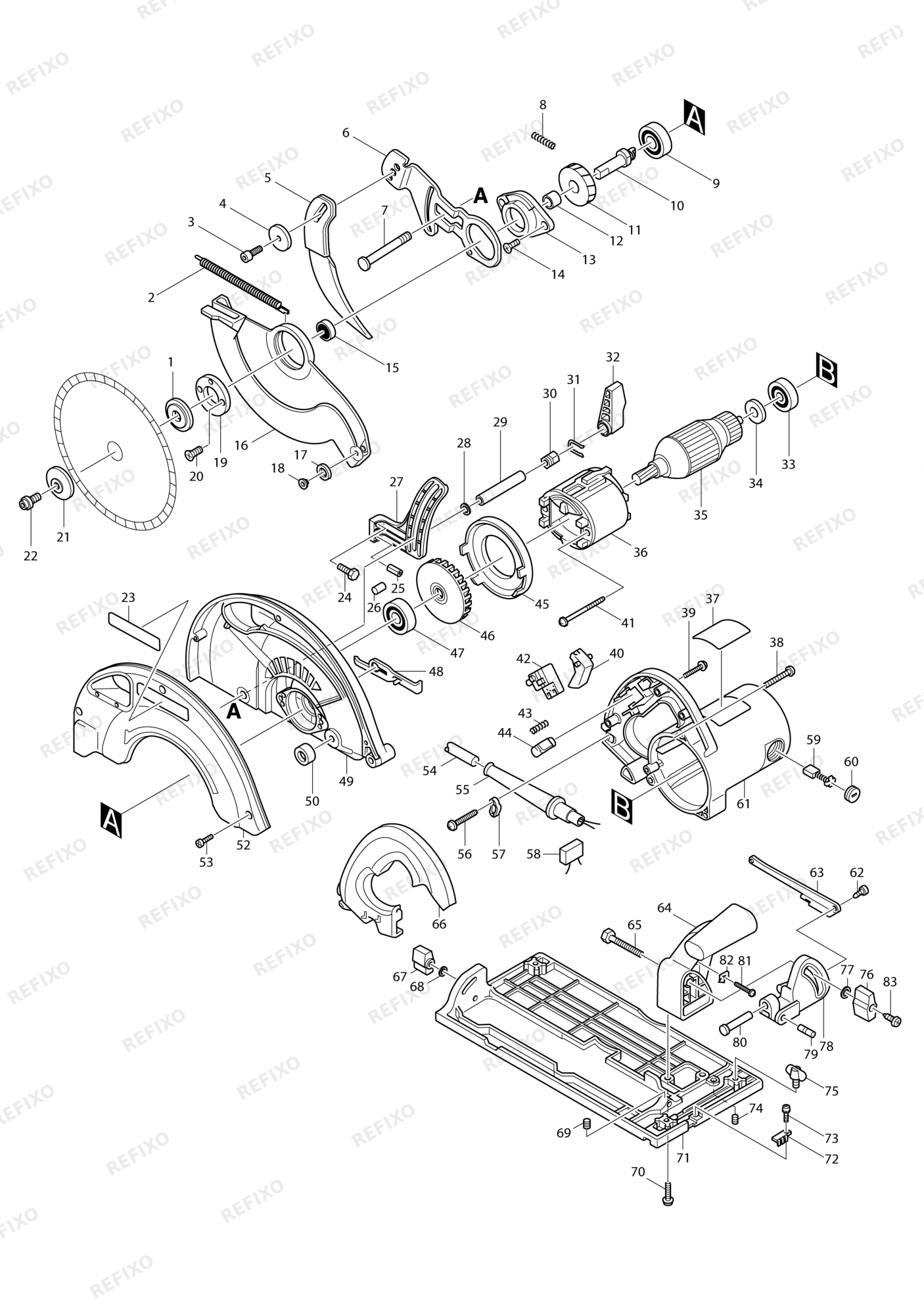 MAKITA 5903R — схема запчастей